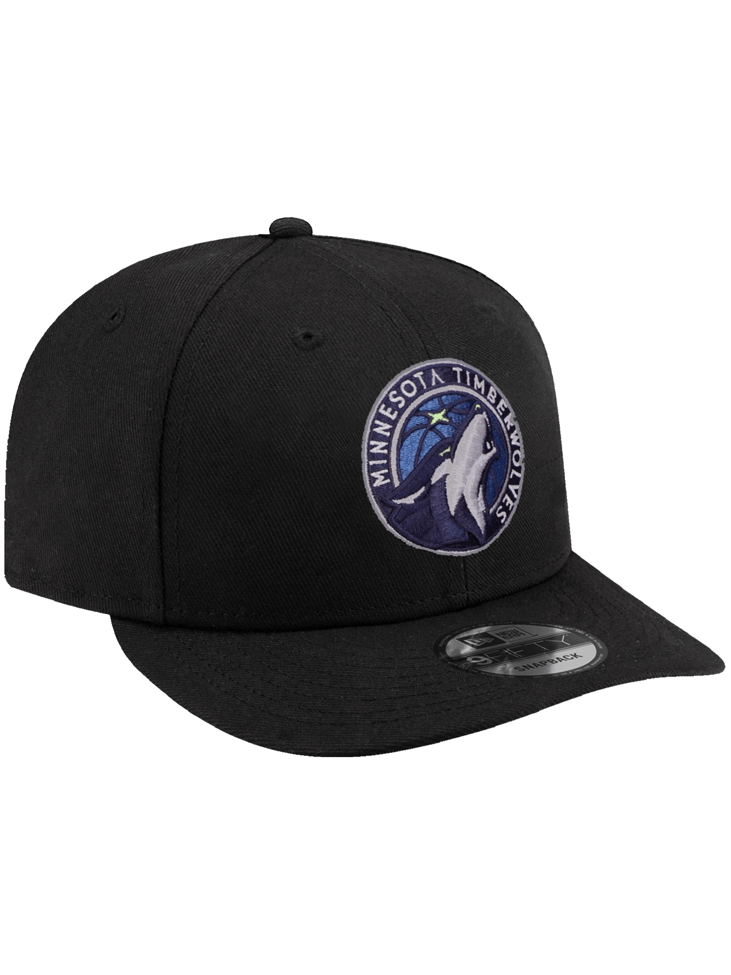 New Era Caps Minnesota Timberwolves New Era NBA Team 9FIFTY Pre-Curved Snapback Hat - Black