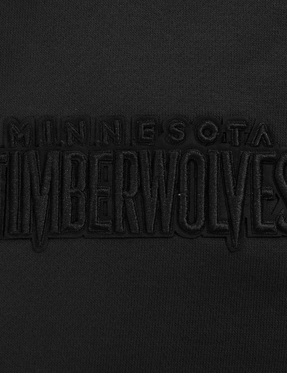 Pro Standard Jumpers Minnesota Timberwolves Pro Standard NBA Black On Black Drop Shoulder Hoodie Jumper