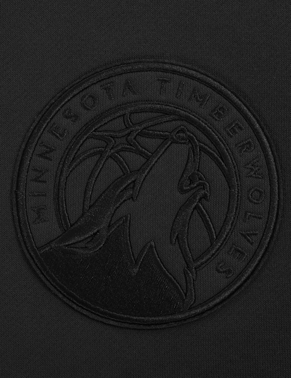 Pro Standard Jumpers Minnesota Timberwolves Pro Standard NBA Black On Black Drop Shoulder Hoodie Jumper