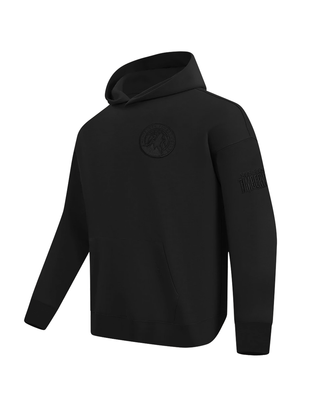 Pro Standard Jumpers Minnesota Timberwolves Pro Standard NBA Black On Black Drop Shoulder Hoodie Jumper