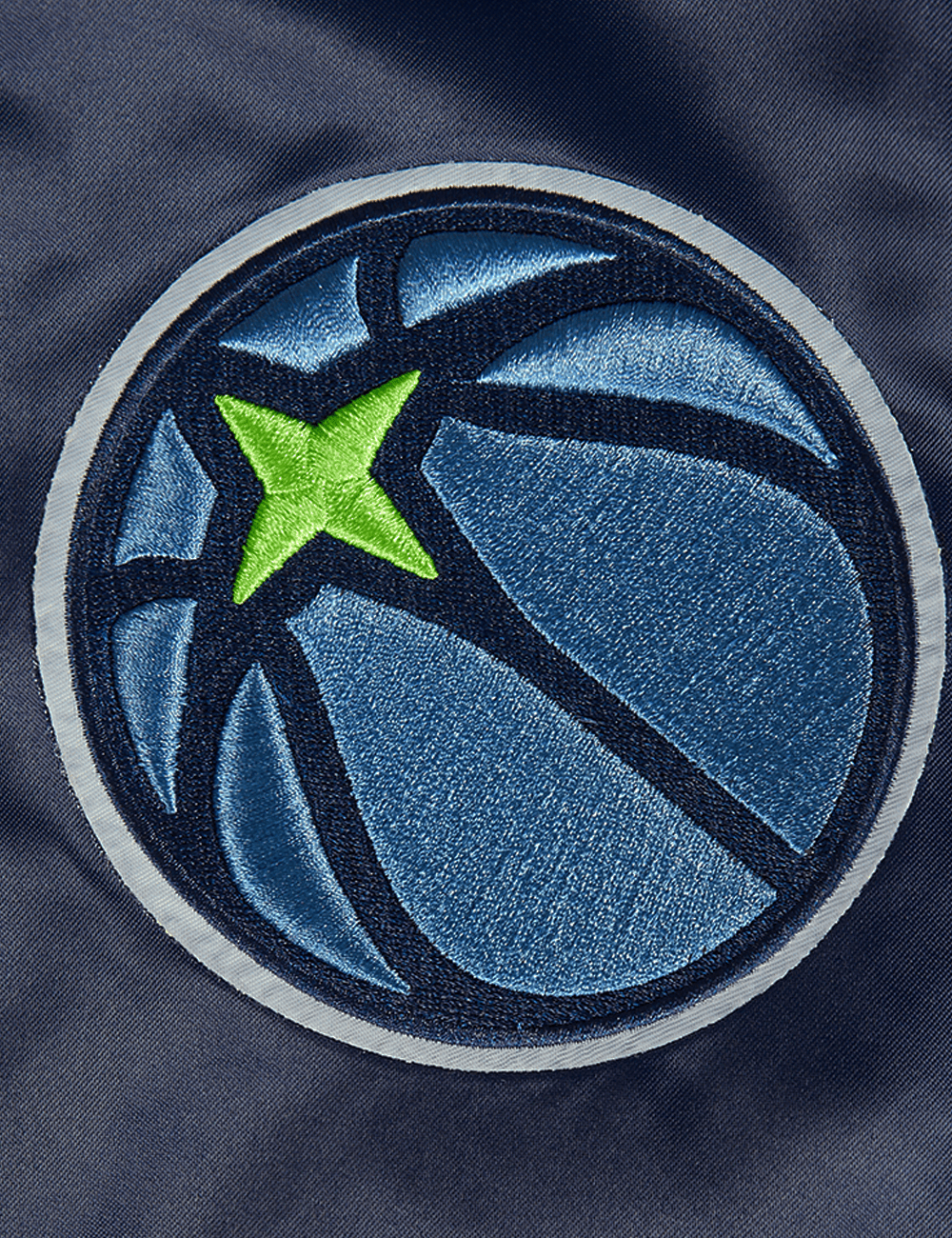 Pro Standard Jackets Minnesota Timberwolves Pro Standard NBA Old English Lightweight Satin Jacket - Navy