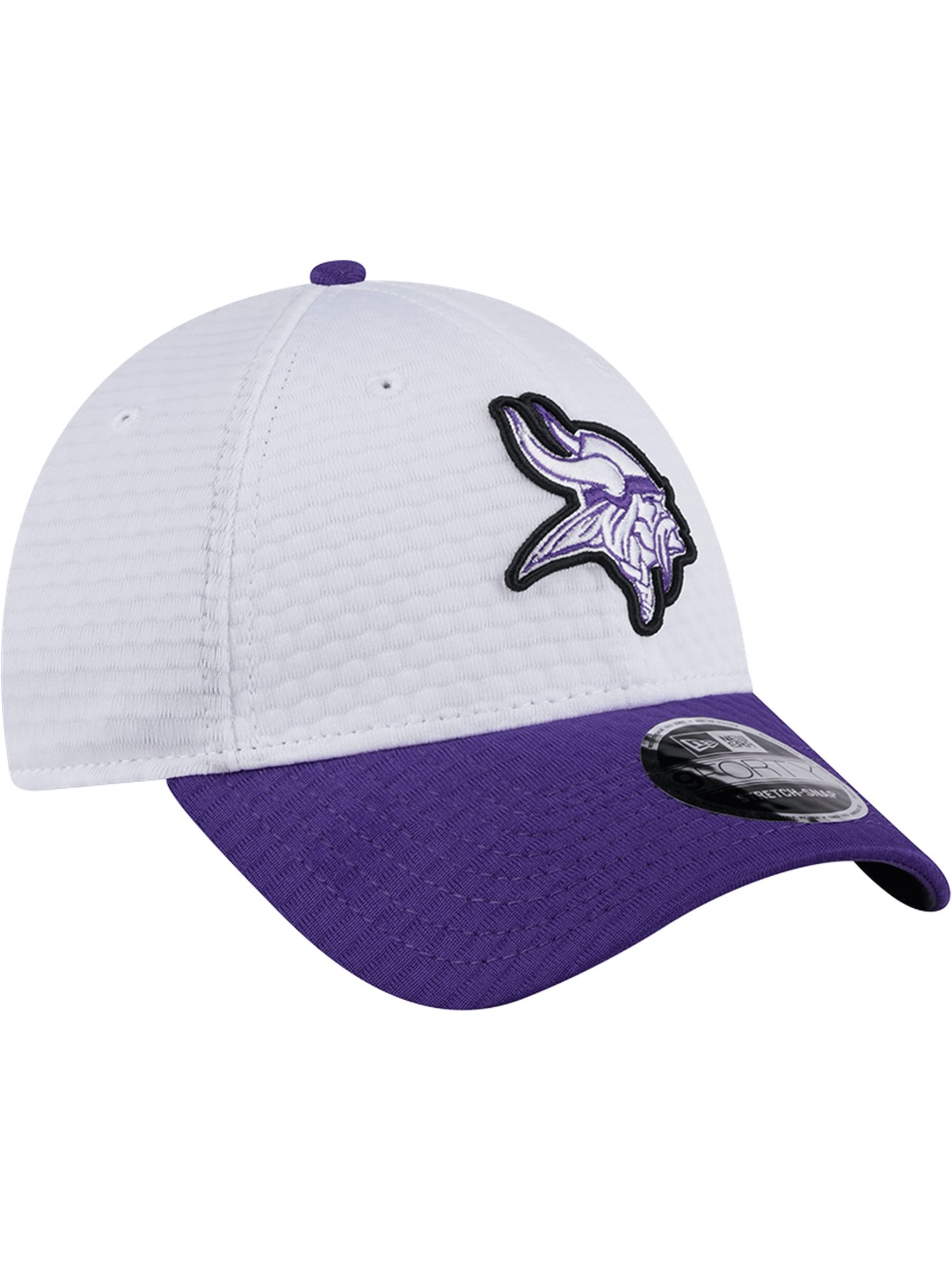 New Era Caps Minnesota Vikings New Era NFL 24 Training 9FORTY Stretch-Snapback Hat - White