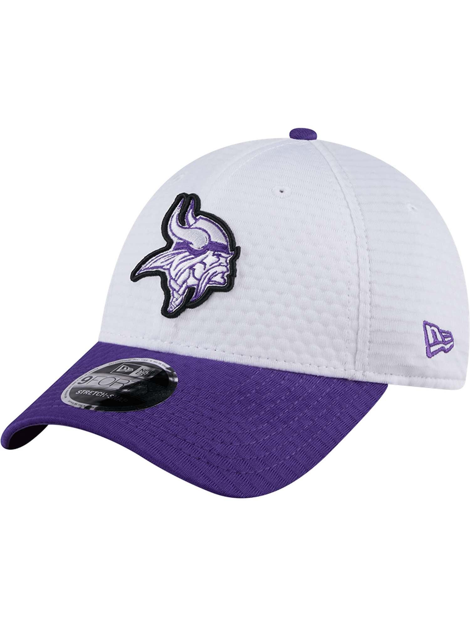 New Era Caps Minnesota Vikings New Era NFL 24 Training 9FORTY Stretch-Snapback Hat - White