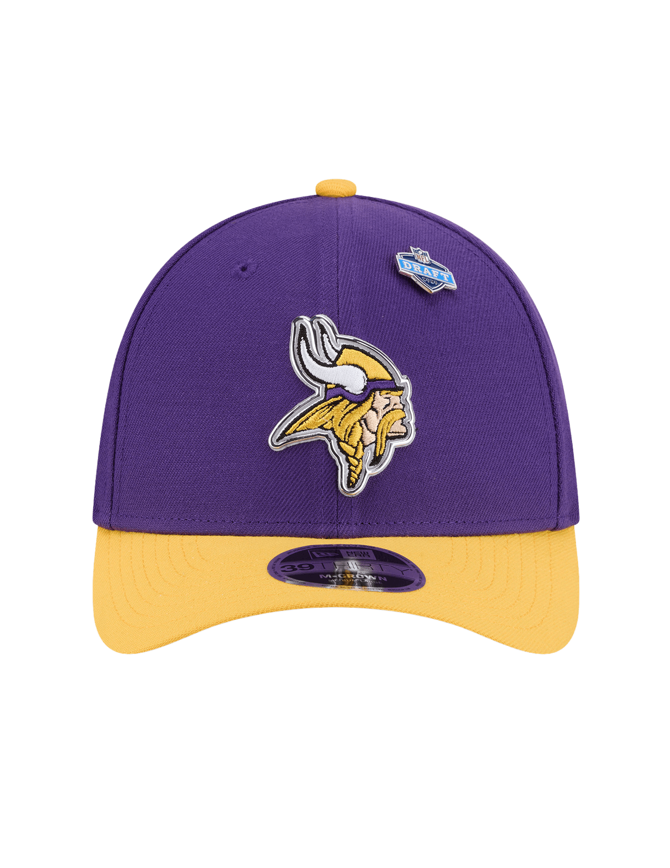 New Era Caps M/L Minnesota Vikings New Era NFL Draft 26 39THIRTY M-Crown Stretch-Fit Hat