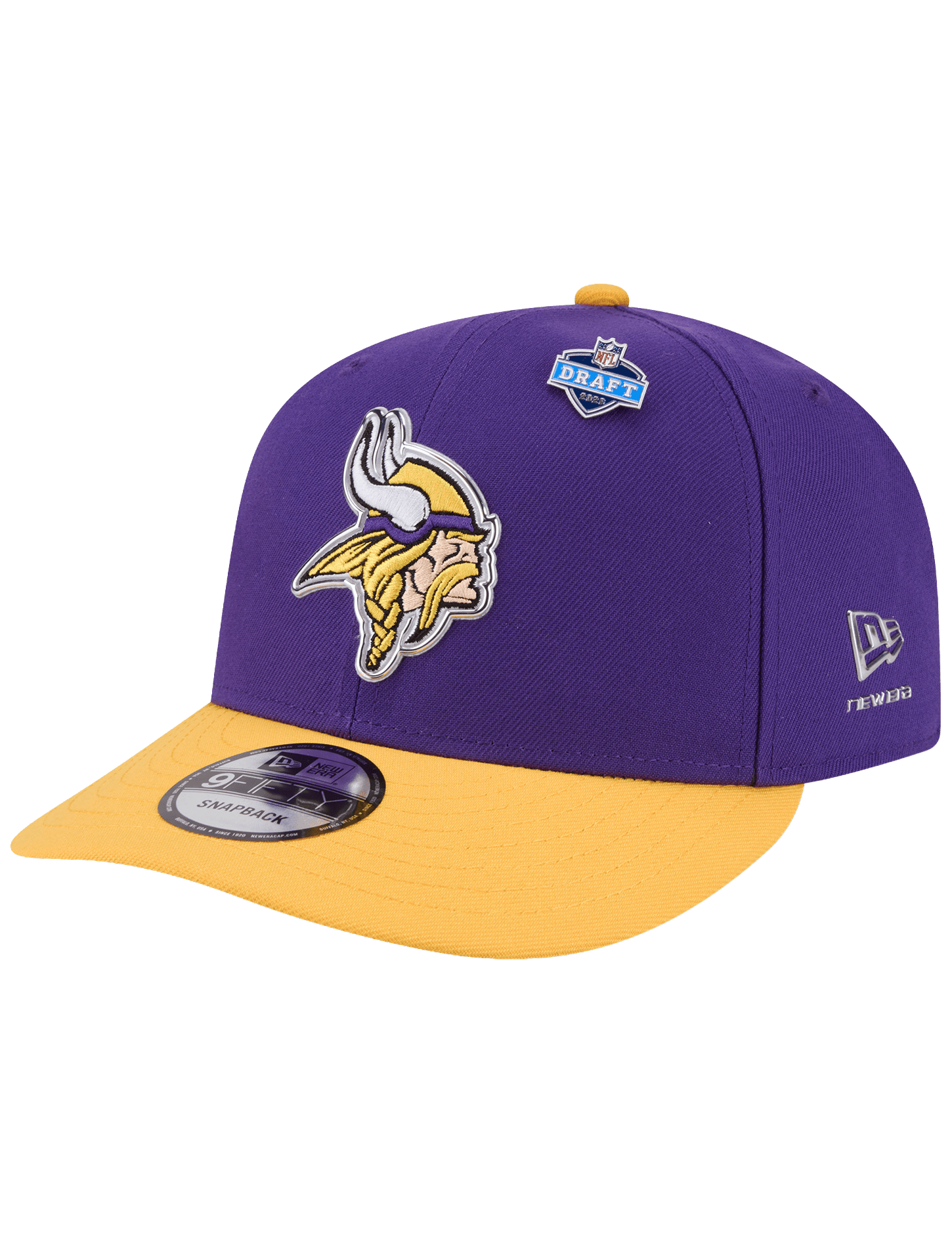 New Era Caps OSFM Minnesota Vikings New Era NFL Draft 26 9FIFTY Pre-Curved Snapback Hat