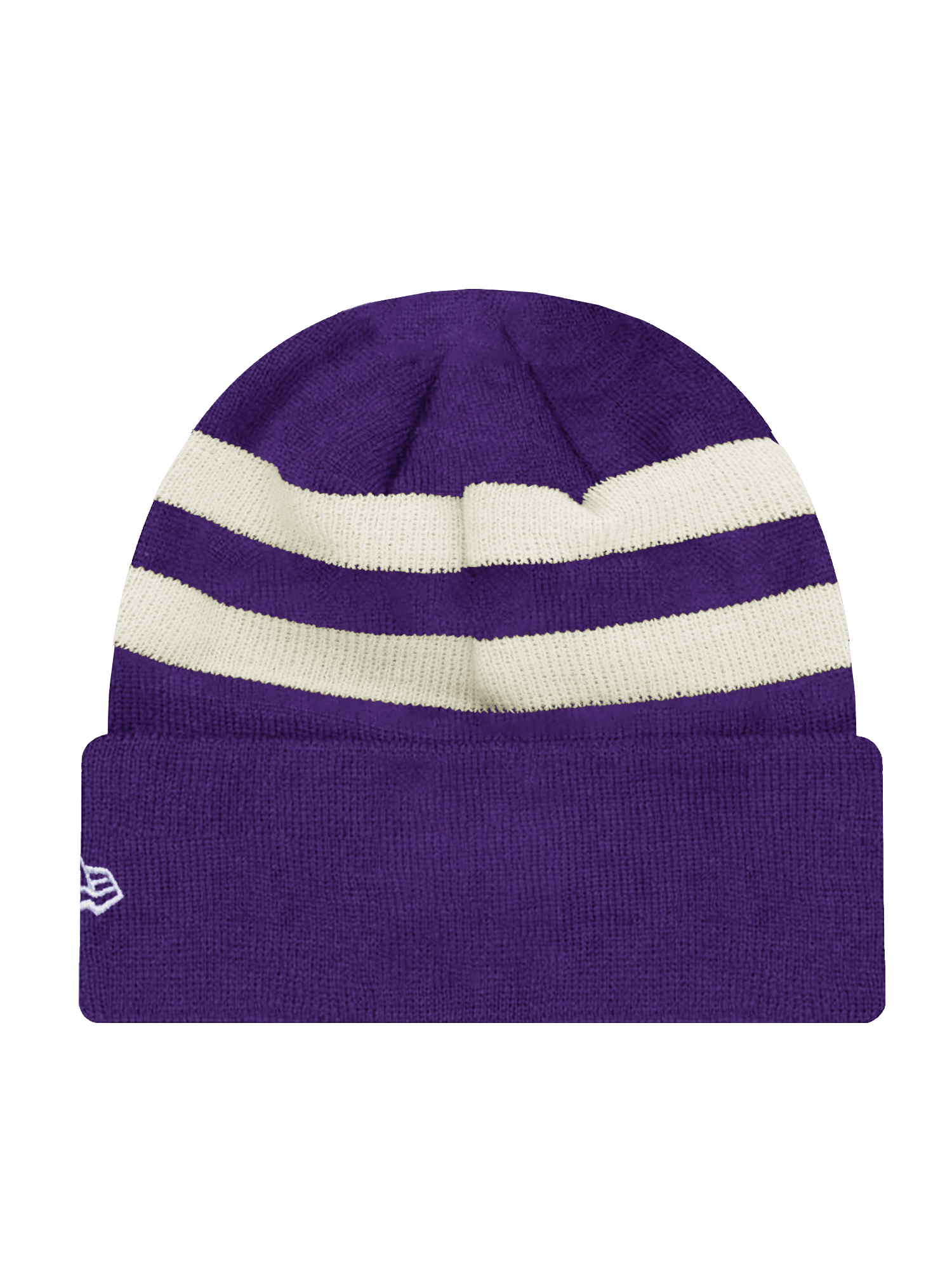 New Era Beanies Minnesota Vikings New Era NFL Ivory Stripe Knit Beanie - Purple