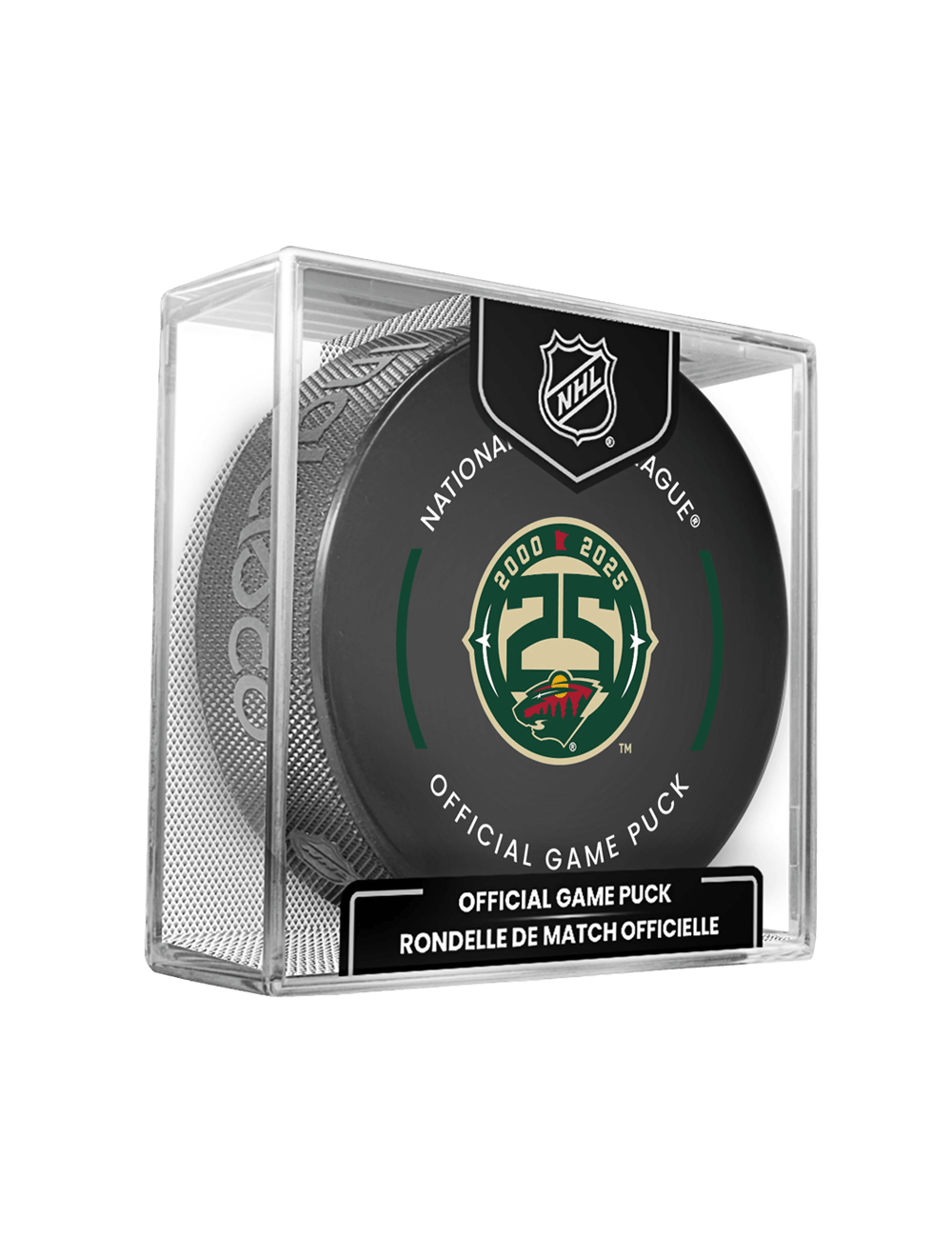 Inglasco Pucks Minnesota Wild Inglasco NHL 25-26 Official Game Puck In Cube