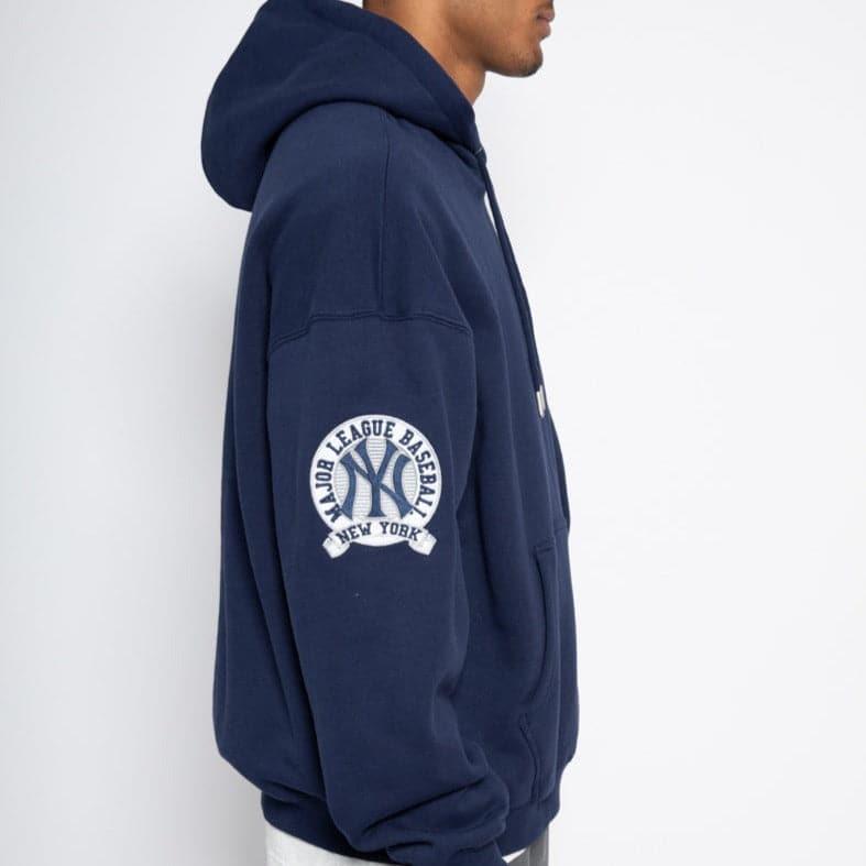 New York Yankees MLB V Ath Vintage Hoodie Jumper - Faded Navy