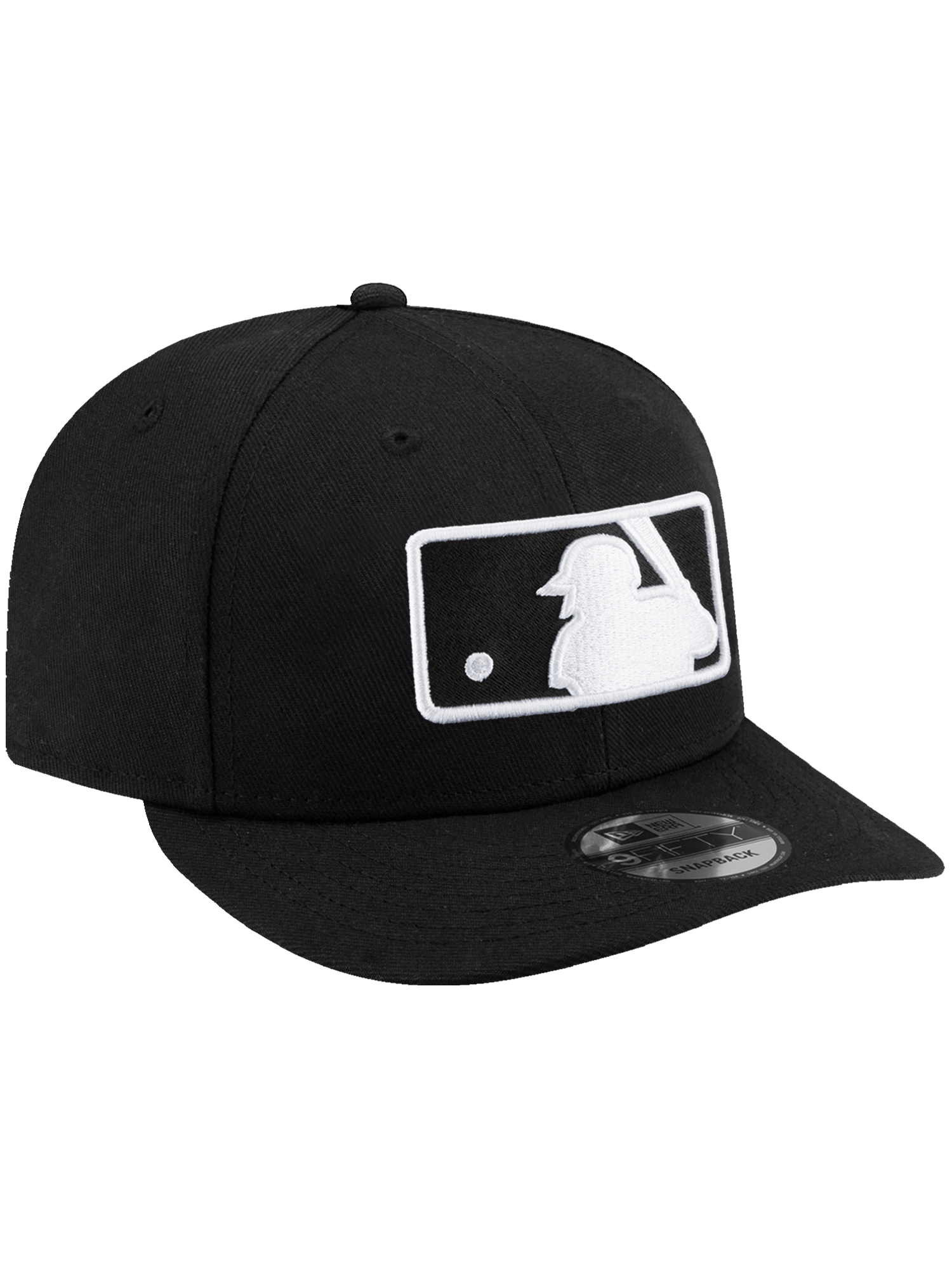 New Era Caps MLB Batterman New Era MLB Black White Pre-Curved 9FIFTY Snapback Hat - Black