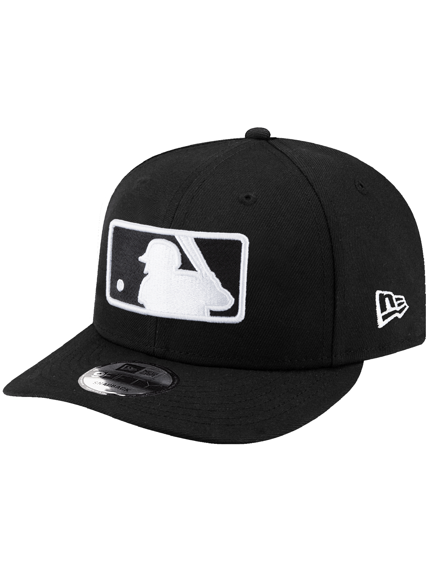 New Era Caps MLB Batterman New Era MLB Black White Pre-Curved 9FIFTY Snapback Hat - Black