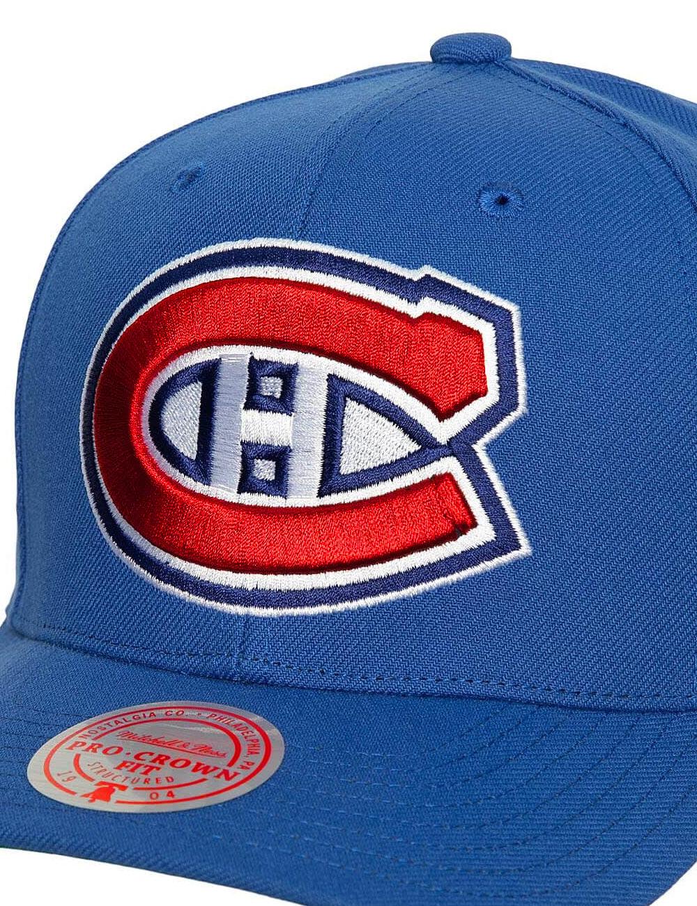 Mitchell And Ness Caps Montreal Canadiens Mitchell & Ness NHL Team 2.0 Pro Crown Snapback Hat - Blue