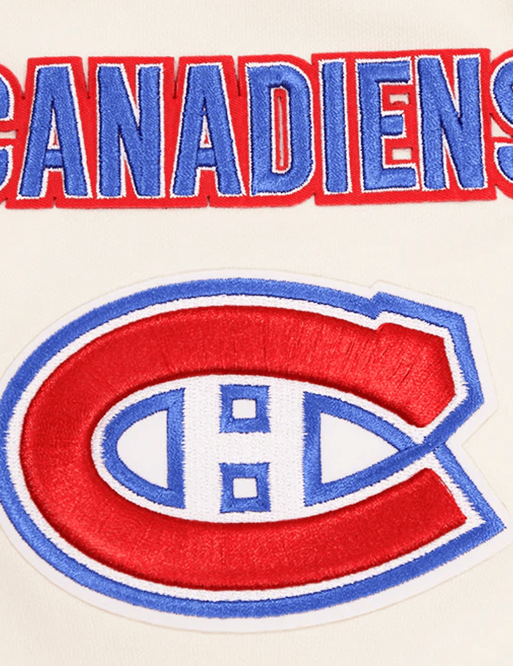 Pro Standard Jumpers Montreal Canadiens Pro Standard NHL Classic Chenille Hoodie Jumper - Eggshell