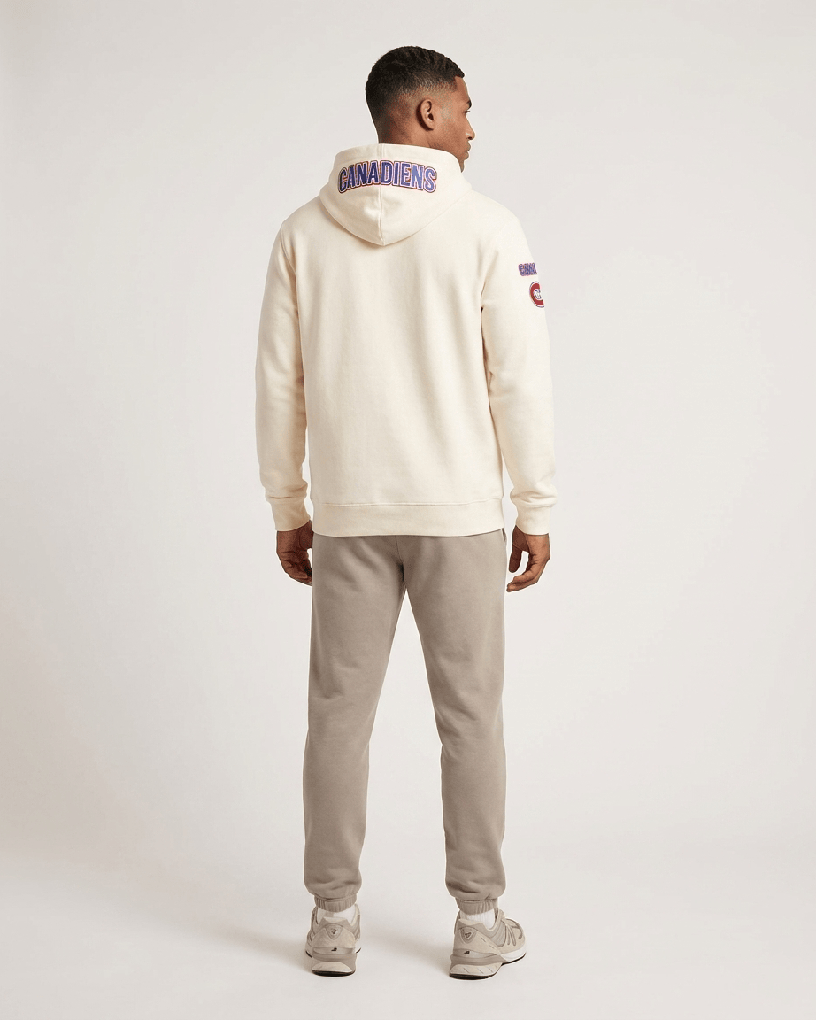 Pro Standard Jumpers Montreal Canadiens Pro Standard NHL Classic Chenille Hoodie Jumper - Eggshell