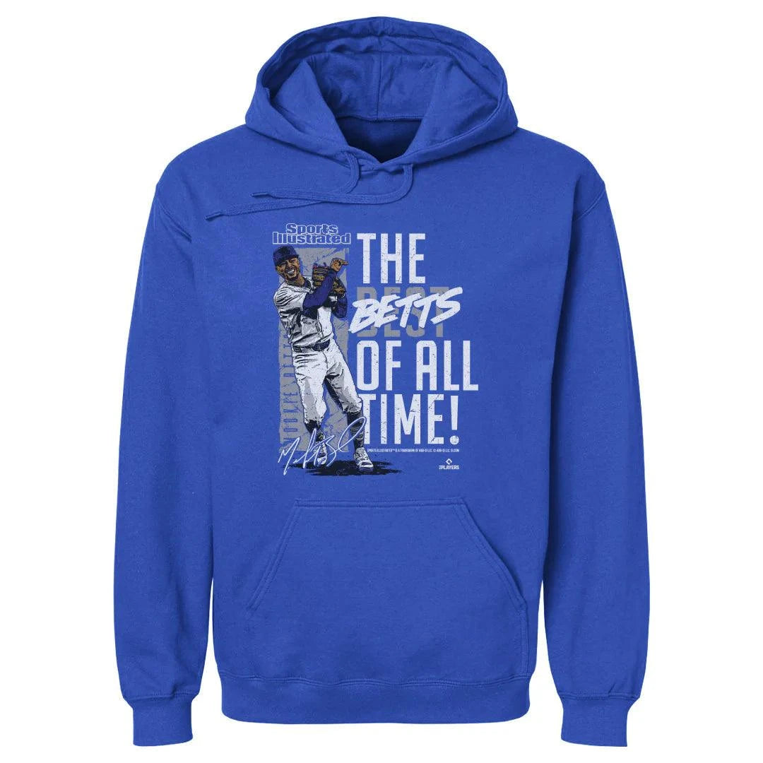 500 Level Jumpers Mookie Betts Los Angeles Dodgers 500 Level MLB Betts Hoodie Jumper - Blue
