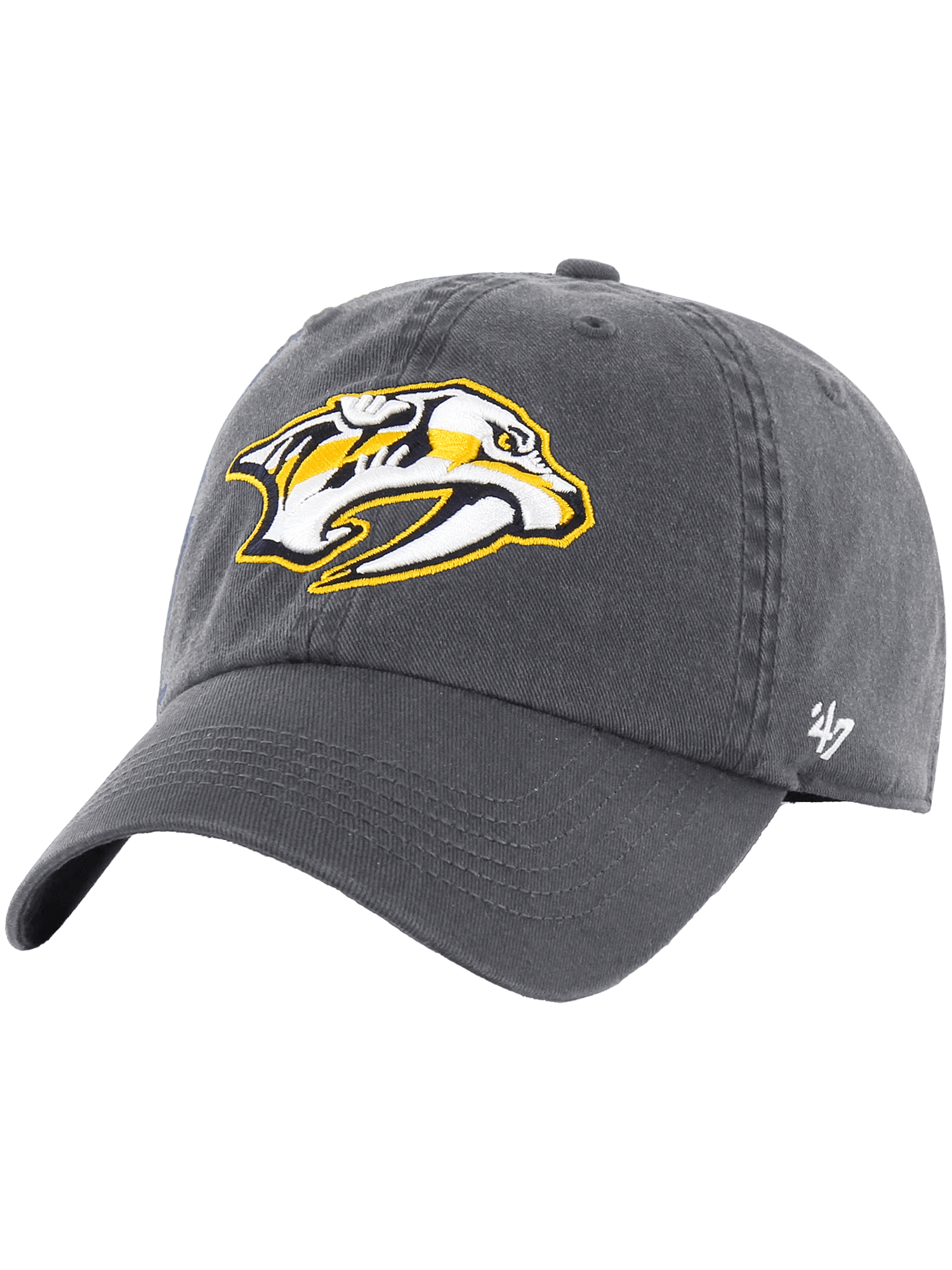 47 Brand Caps Nashville Predators '47 NHL Team Clean Up Strapback Hat - Charcoal
