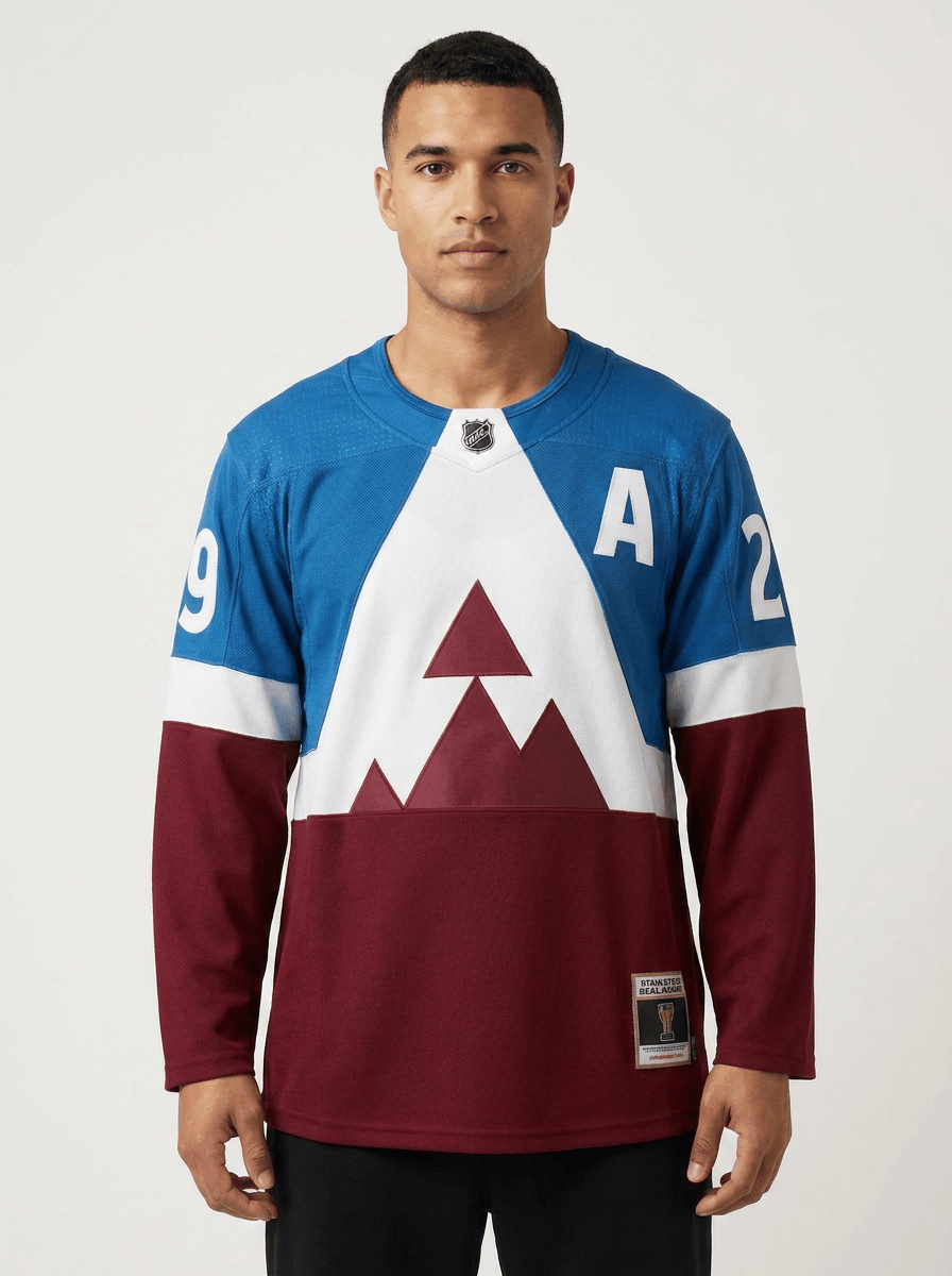 Mitchell And Ness Jerseys Nathan MacKinnon Colorado Avalanche Mitchell & Ness NHL 2020 SS Power Play Jersey - Blue