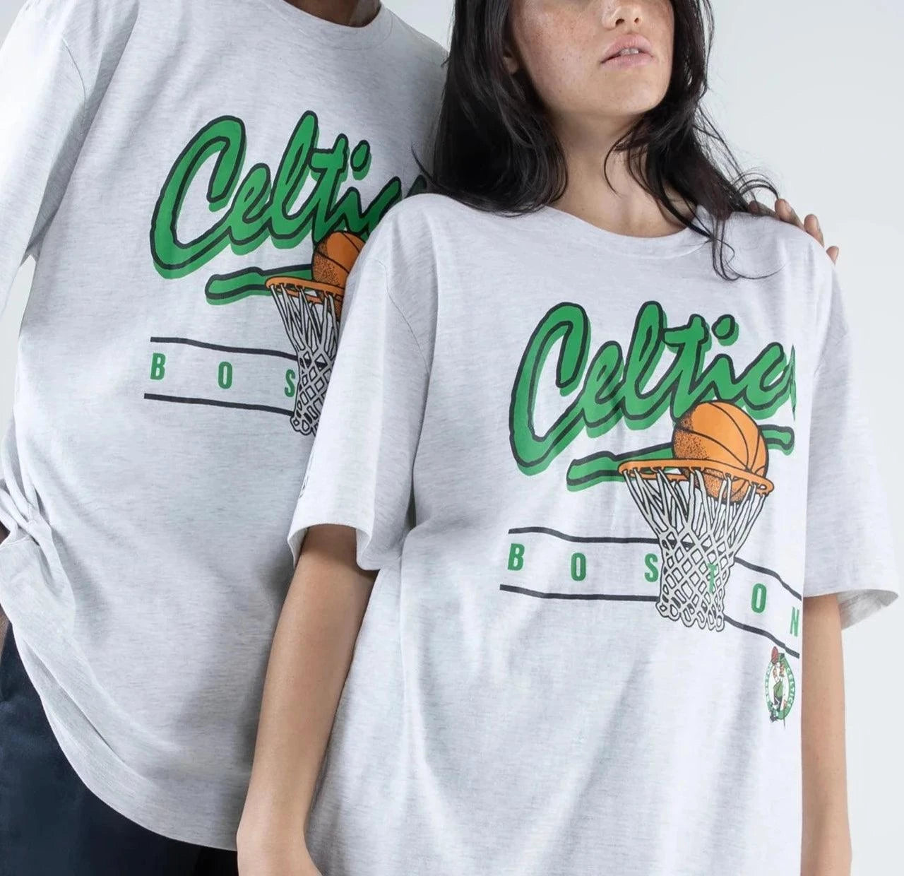 Boston Celtics NBA Essentials Hamilton Vintage T-Shirt - Silver Marle