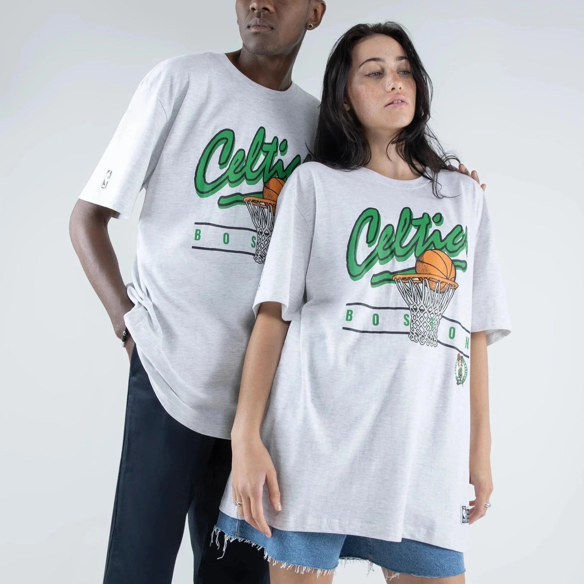 Boston Celtics NBA Essentials Hamilton Vintage T-Shirt - Silver Marle