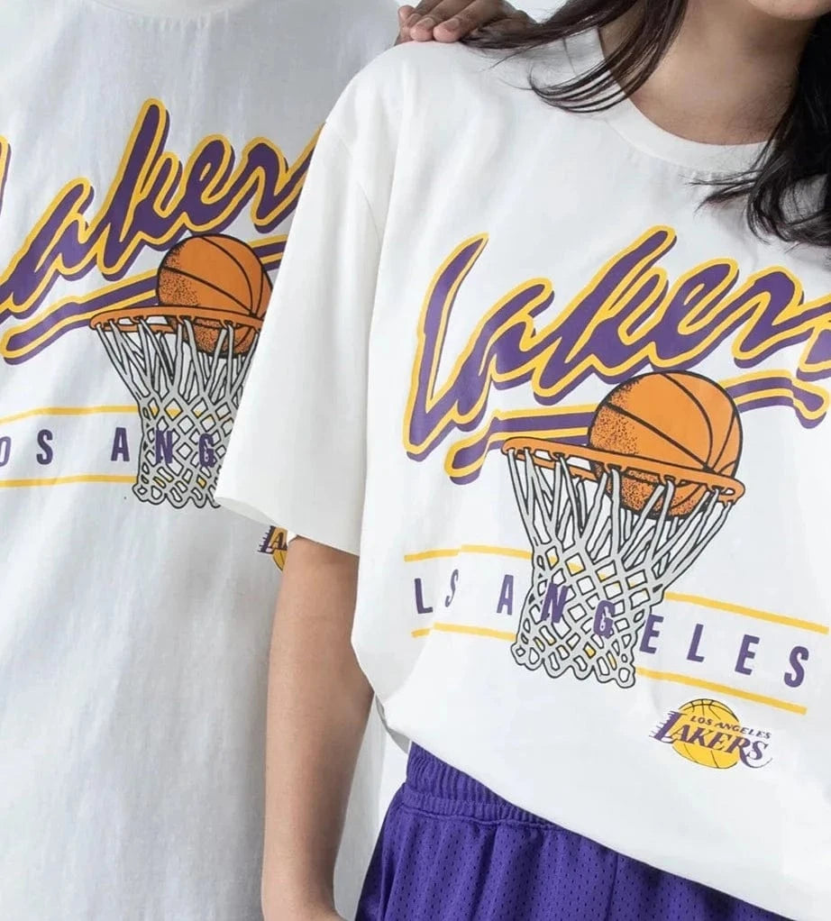 Los Angeles Lakers NBA Essentials Hamilton Vintage T-Shirt - Vintage White