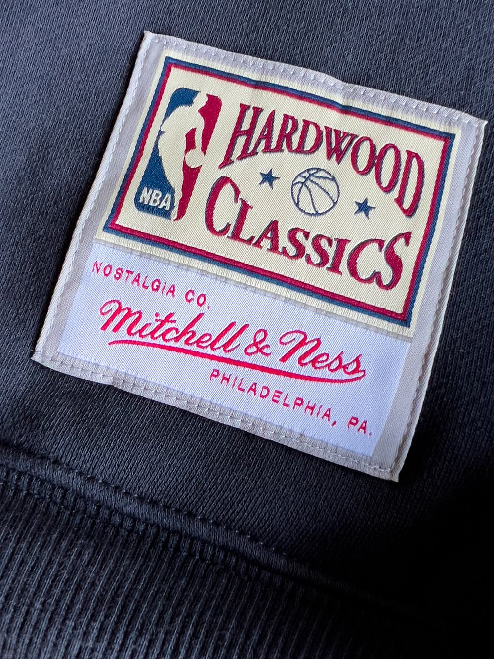Mitchell And Ness Jumpers NBA HWC Mitchell & Ness Multi Logo Vintage Hoodie Jumper - Faded Black