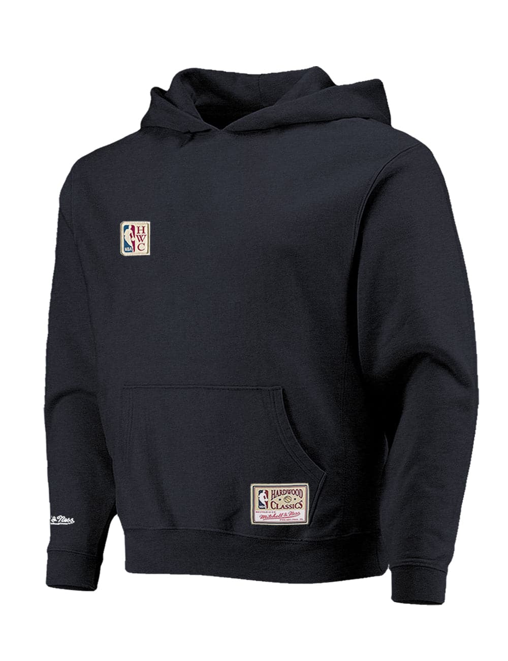 Mitchell And Ness Jumpers NBA HWC Mitchell & Ness Multi Logo Vintage Hoodie Jumper - Faded Black