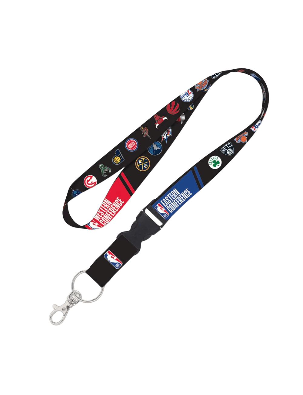 Wincraft Accessories NBA Mixed Teams Wincraft NBA Logos Lanyard w/Detachable Buckle - Black