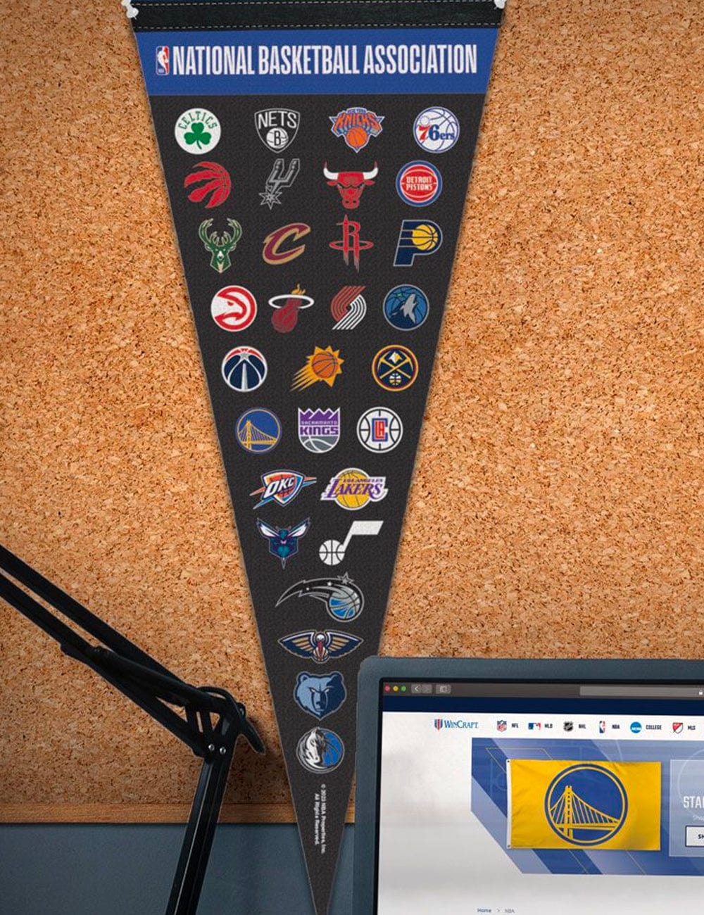 Wincraft Accessories NBA Team Logos Wincraft NBA 12" x 30" Felt Pennant - Black