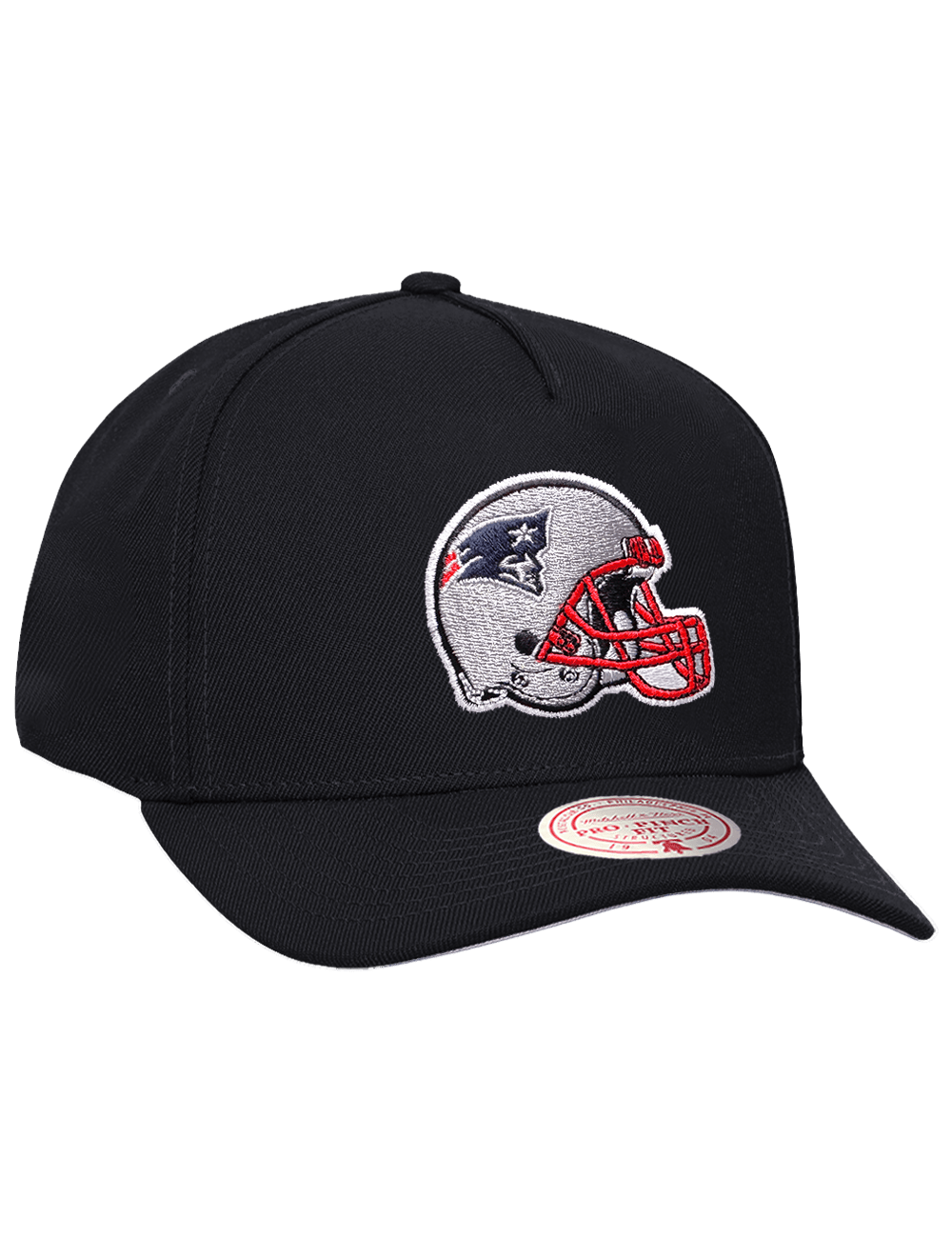 Mitchell And Ness Caps OSFM New England Patriots Mitchell & Ness NFL Throwback Pro Pinch Snapback Hat - Black