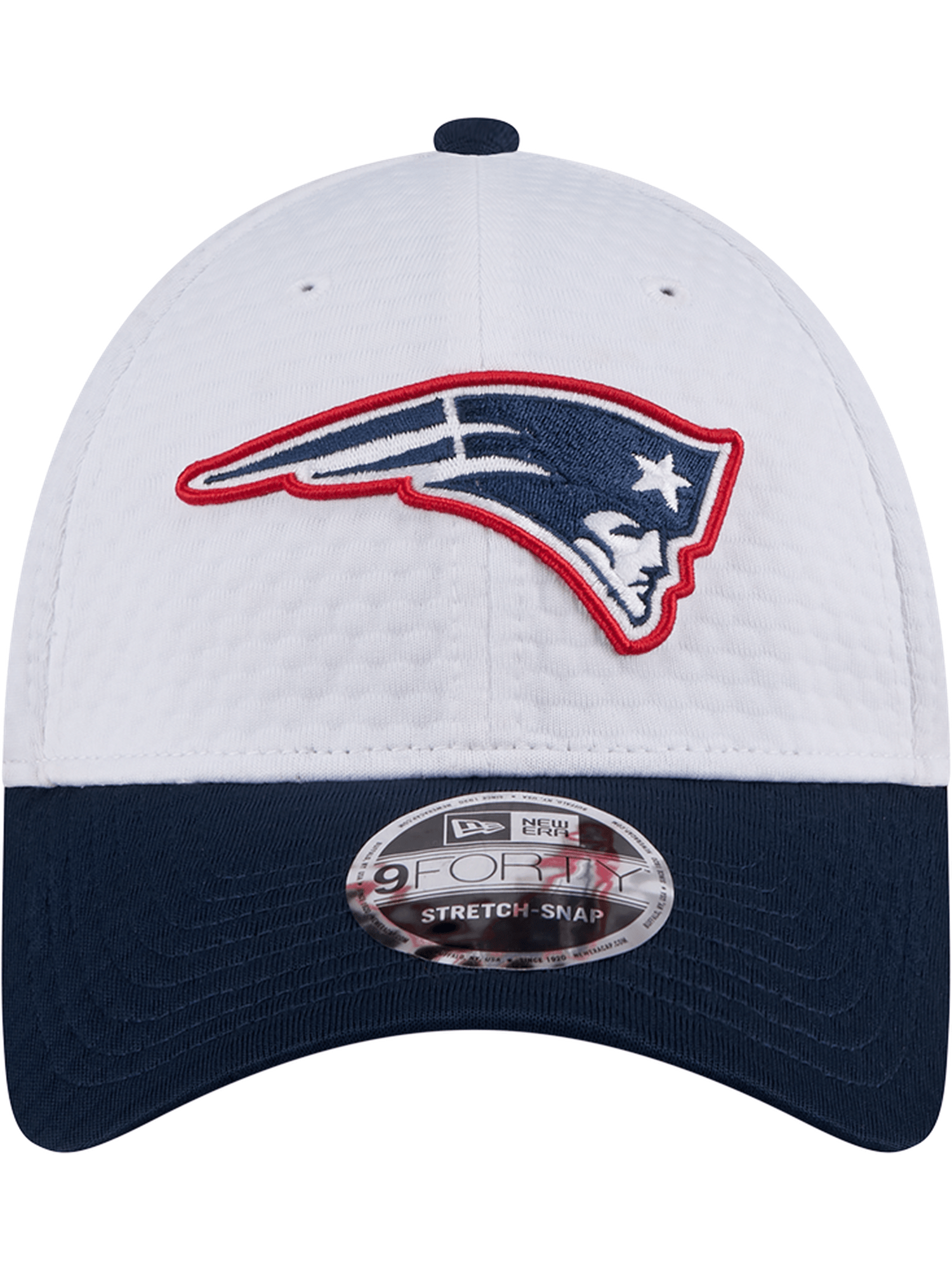 New Era Caps New England Patriots New Era NFL 24 Training 9FORTY Stretch-Snapback Hat - White