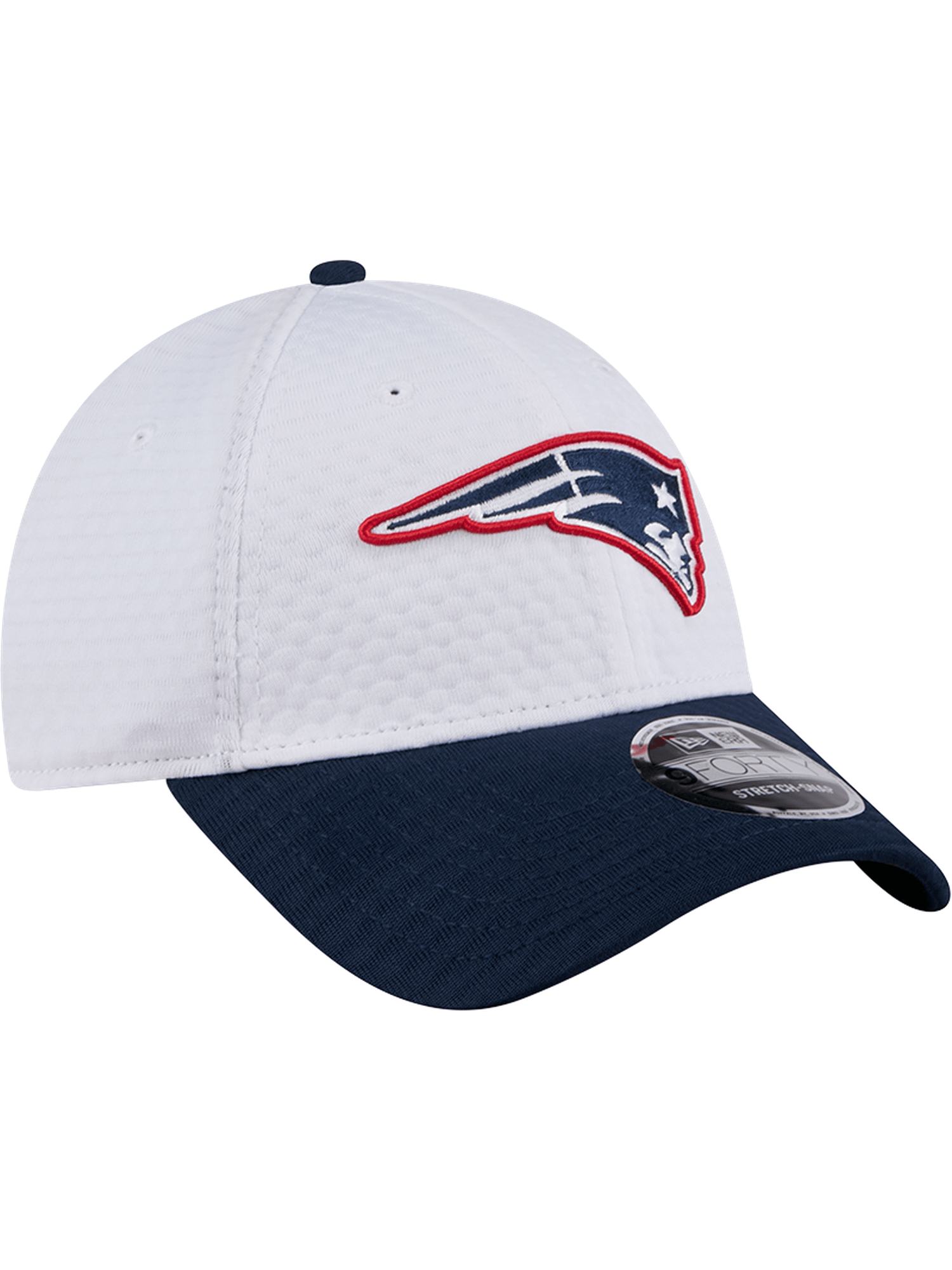 New Era Caps New England Patriots New Era NFL 24 Training 9FORTY Stretch-Snapback Hat - White
