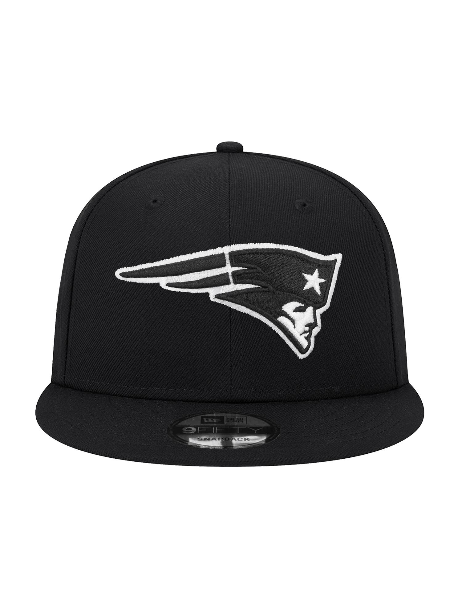 New Era Caps New England Patriots New Era NFL Black & White 9FIFTY Snapback Hat