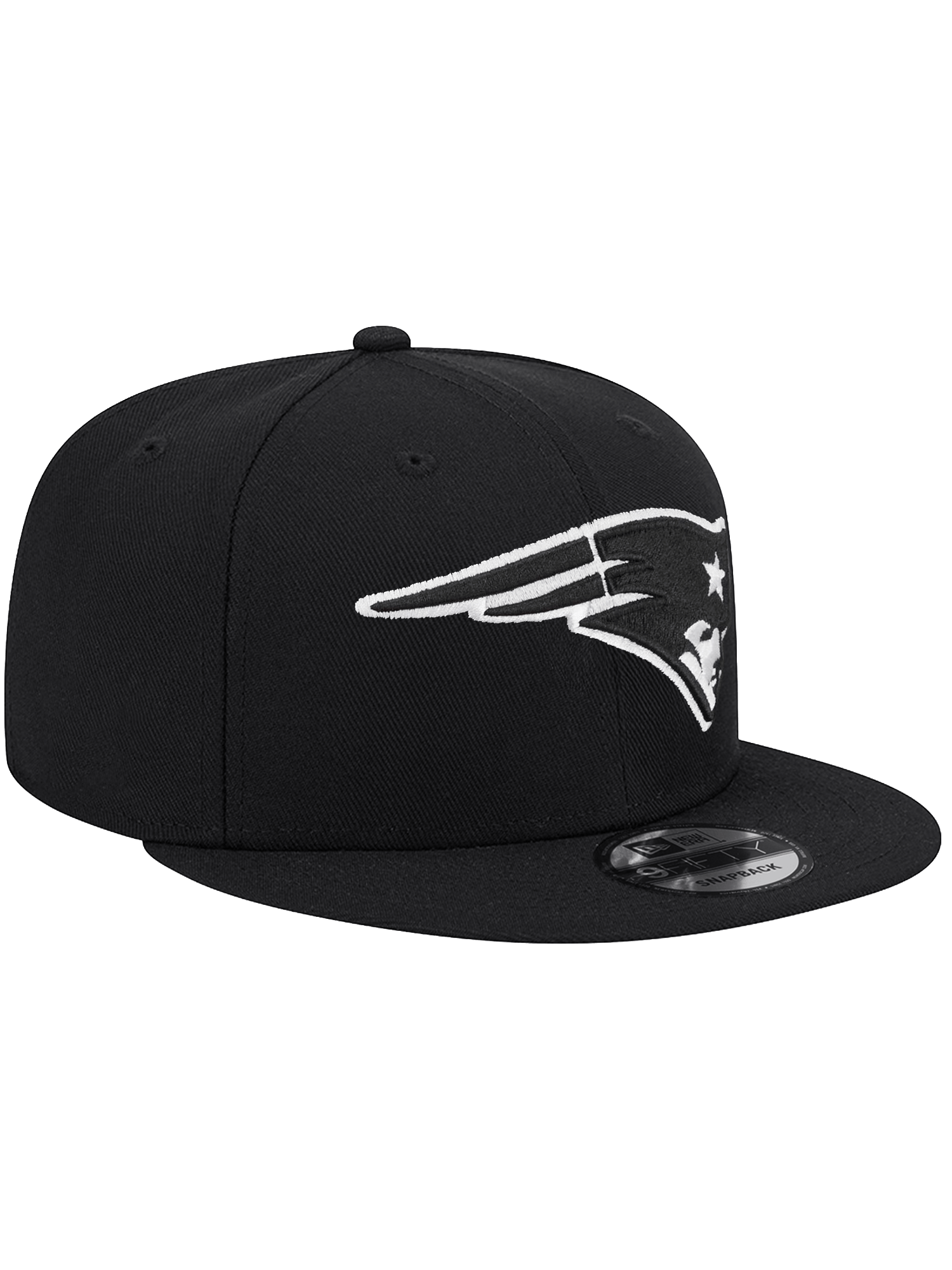 New Era Caps New England Patriots New Era NFL Black & White 9FIFTY Snapback Hat