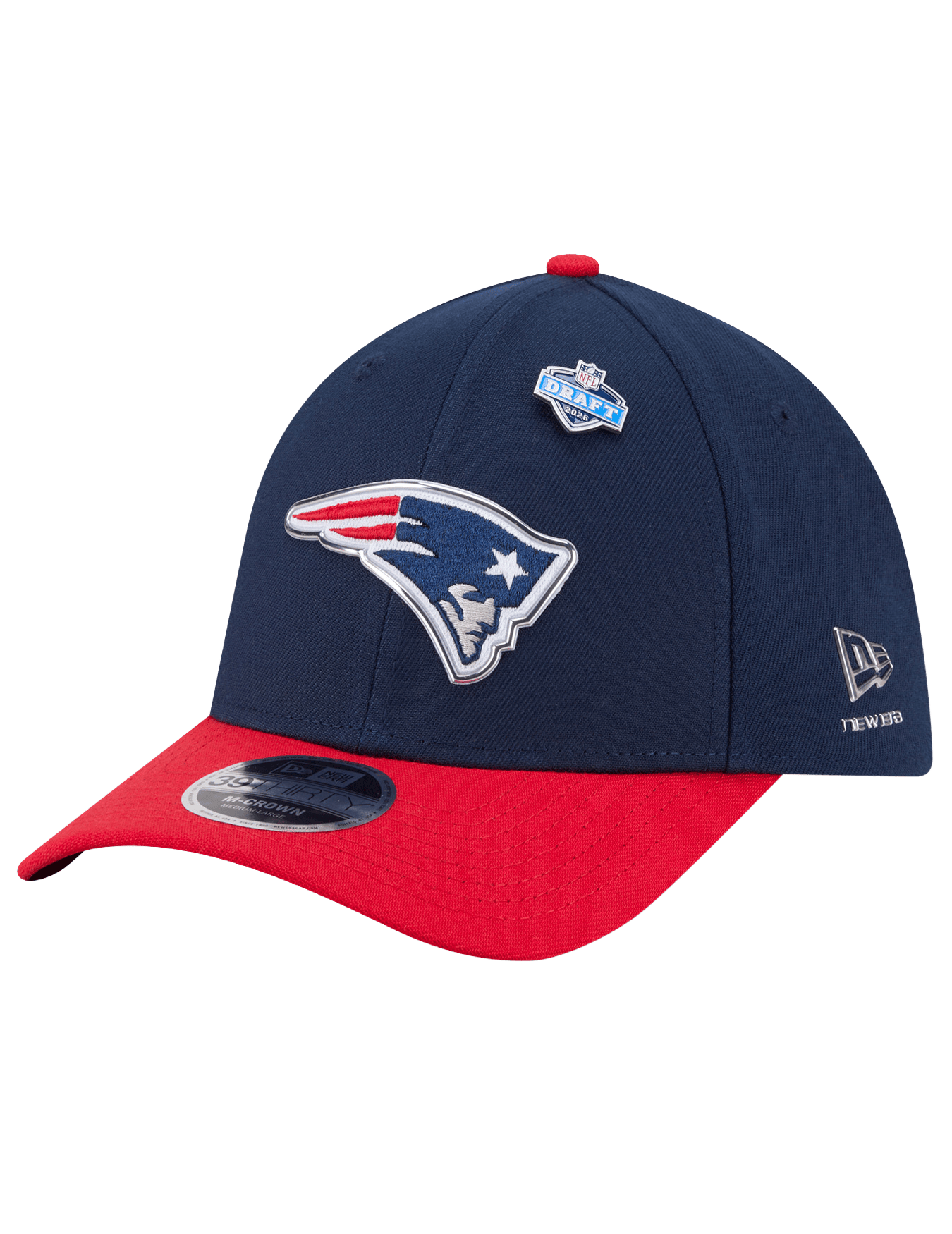 New Era Caps New England Patriots New Era NFL Draft 26 39THIRTY M-Crown Stretch-Fit Hat