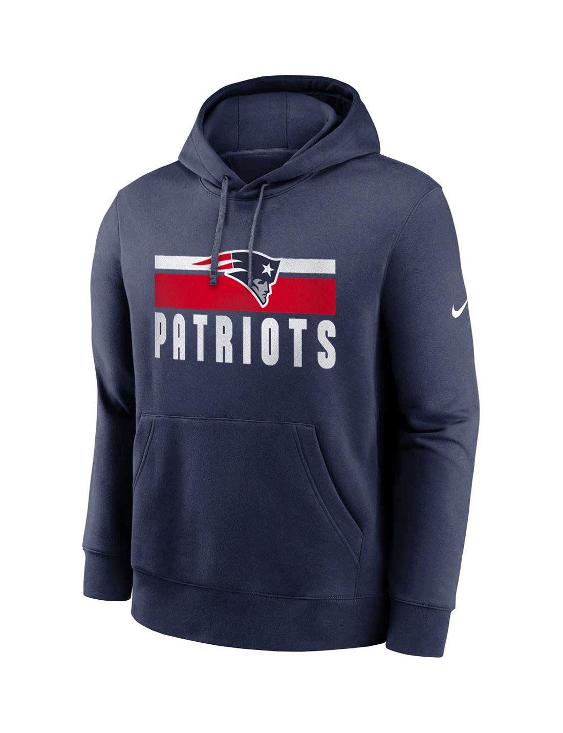 Nike Jumpers New England Patriots Nike NFL Team Stripes Hoodie Jumper - Navy