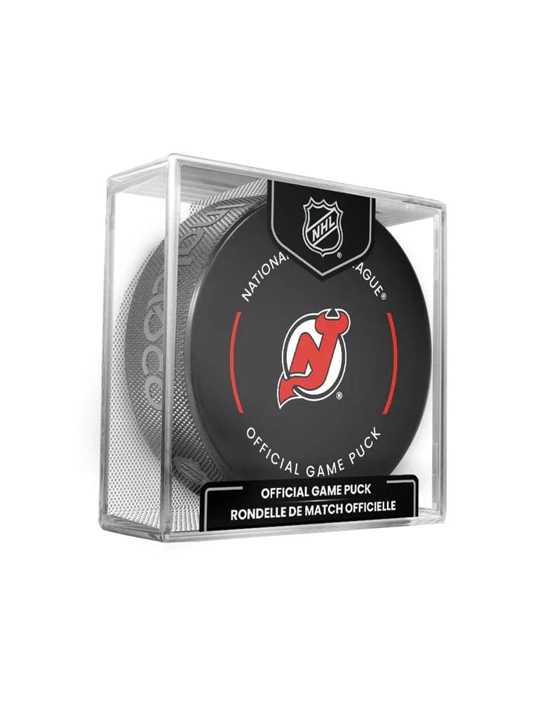 Inglasco Pucks New Jersey Devils Inglasco NHL 24-25 Official Game Puck In Cube