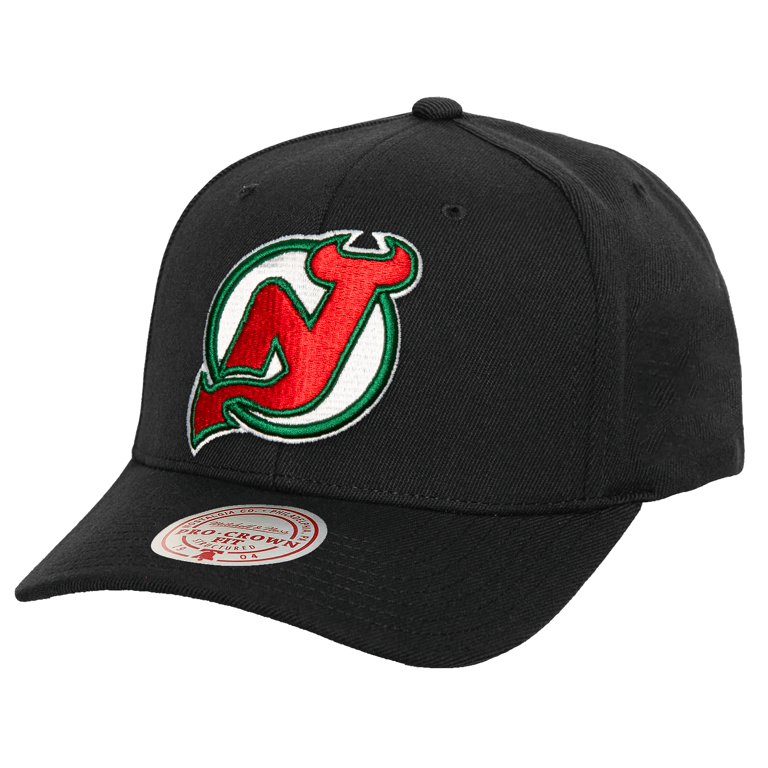 Mitchell And Ness Caps New Jersey Devils Mitchell & Ness NHL Icon Pro Crown Snapback Hat - Black