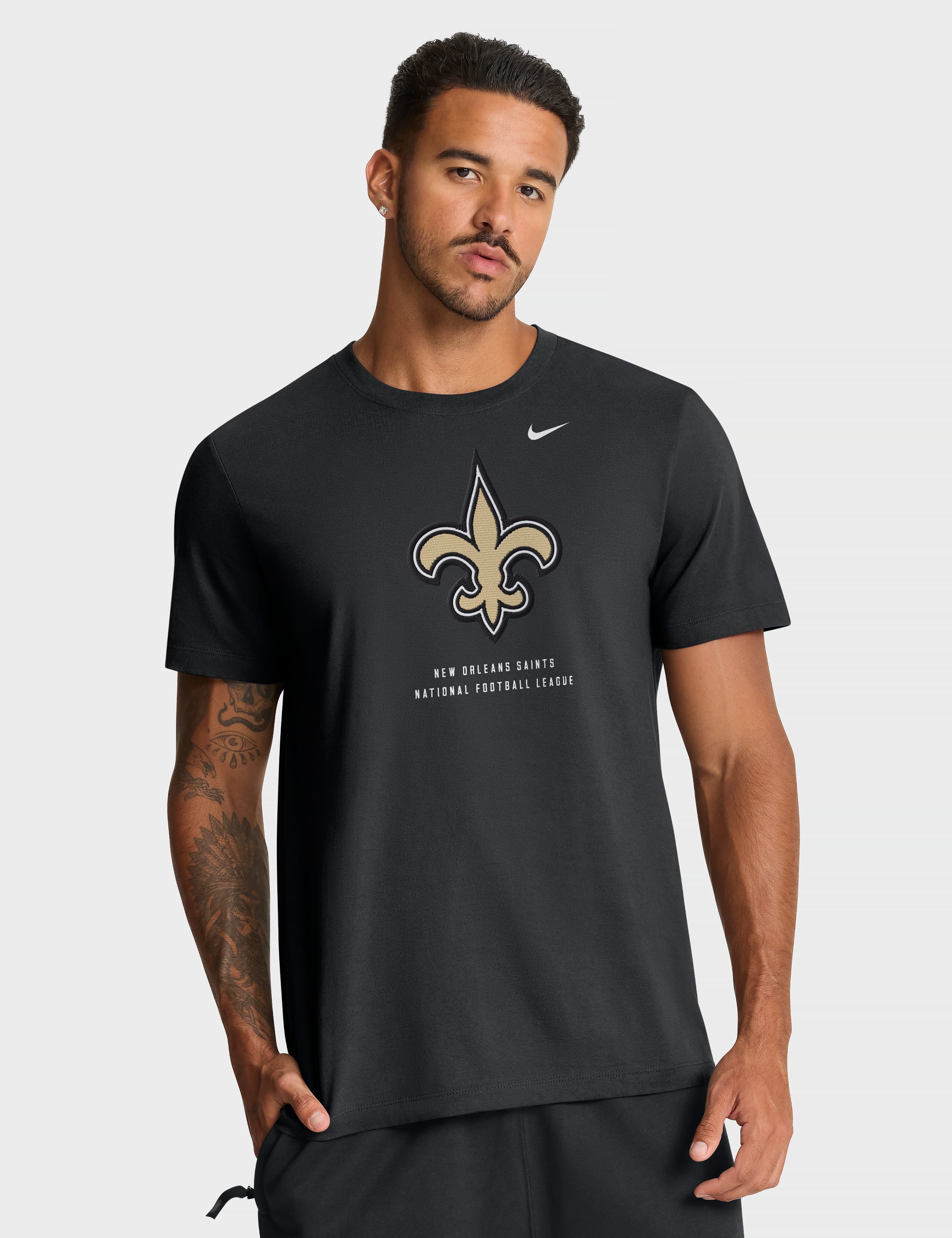 Nike T-Shirts New Orleans Saints Nike NFL Property Of Cotton T-Shirt - Black
