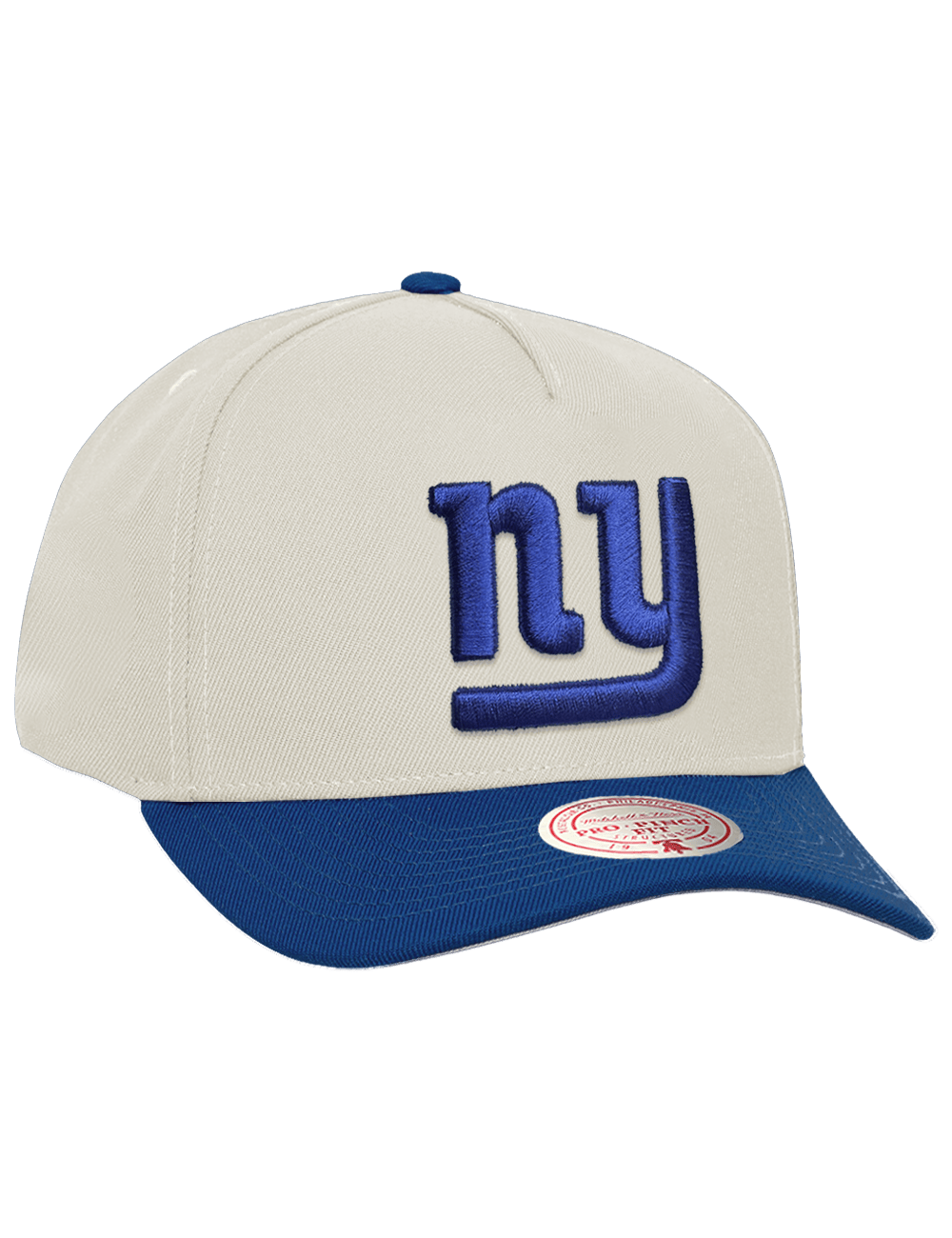 Mitchell And Ness Caps OSFM New York Giants Mitchell & Ness NFL Throwback Pro Pinch Snapback Hat - Chrome