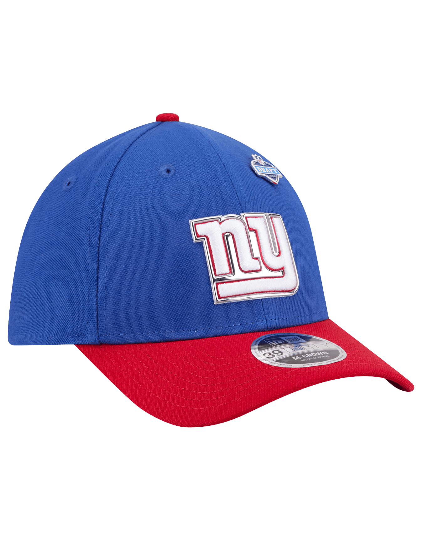 New Era Caps M/L New York Giants New Era NFL Draft 26 39THIRTY M-Crown Stretch-Fit Hat