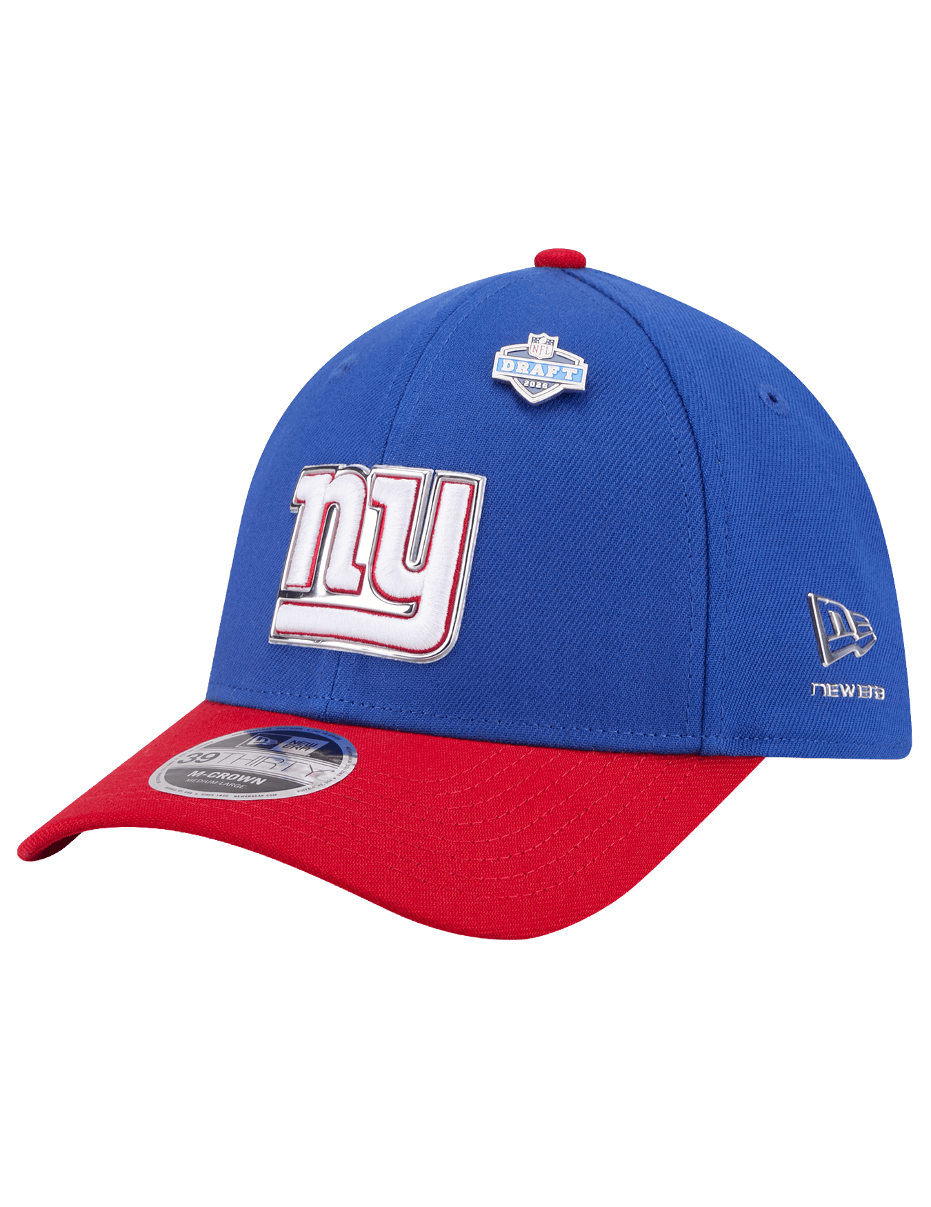 New Era Caps M/L New York Giants New Era NFL Draft 26 39THIRTY M-Crown Stretch-Fit Hat