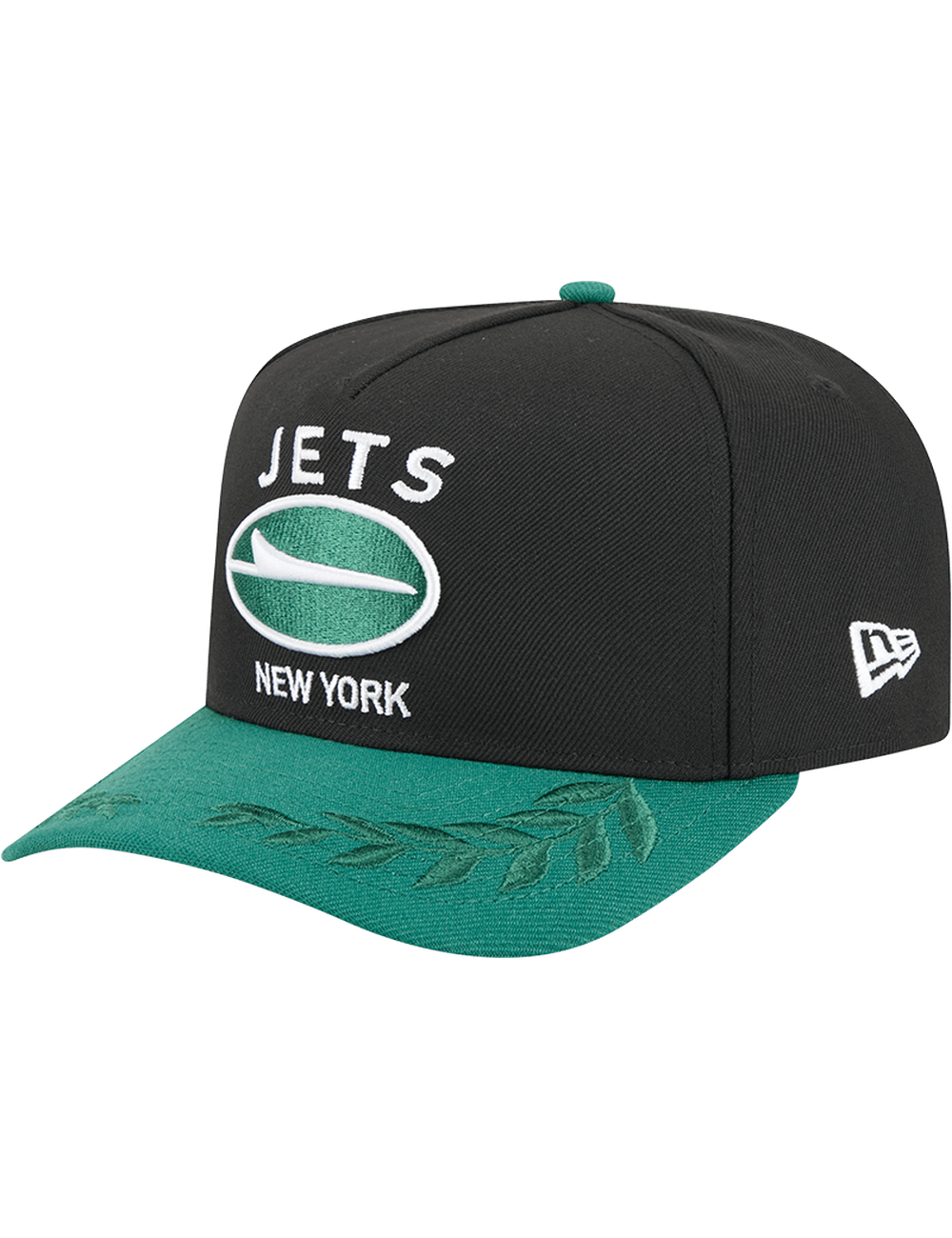 New Era Caps New York Jets New Era NFL 25 Draft Pre-Curved 9FIFTY A-Frame Snapback Hat - Black