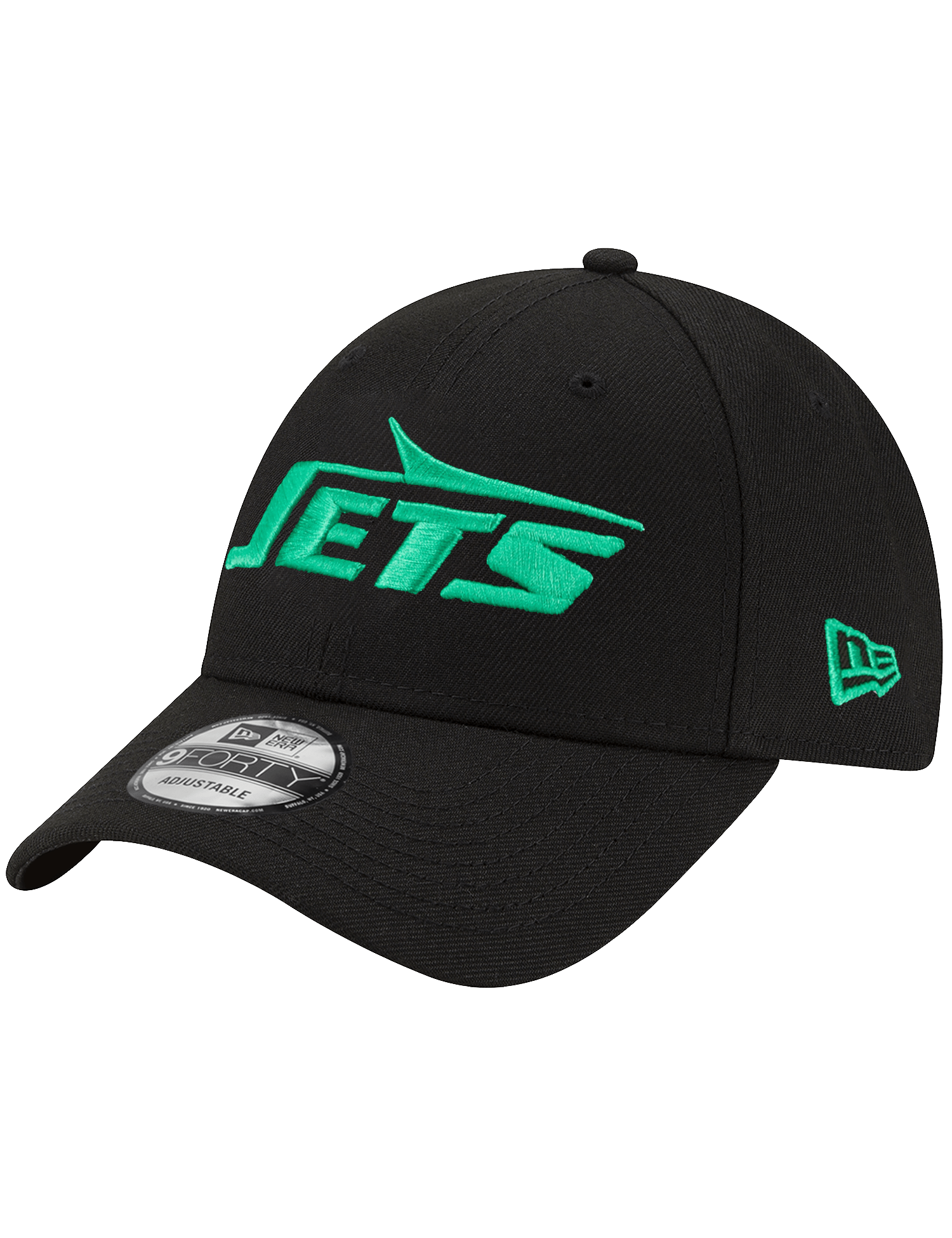 New Era Caps New York Jets New Era NFL Wordmark 9FORTY Snapback Hat - Black