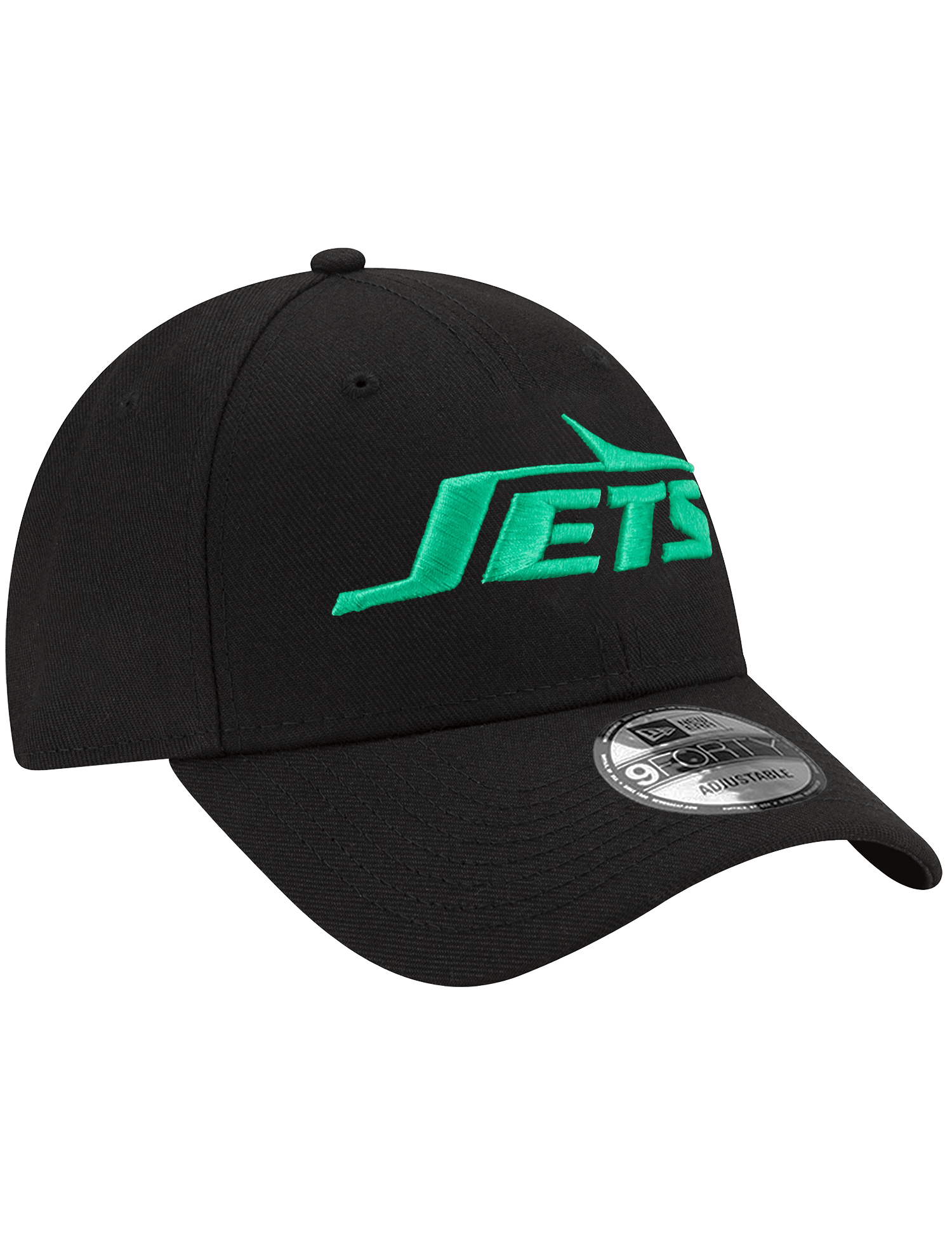 New Era Caps New York Jets New Era NFL Wordmark 9FORTY Snapback Hat - Black