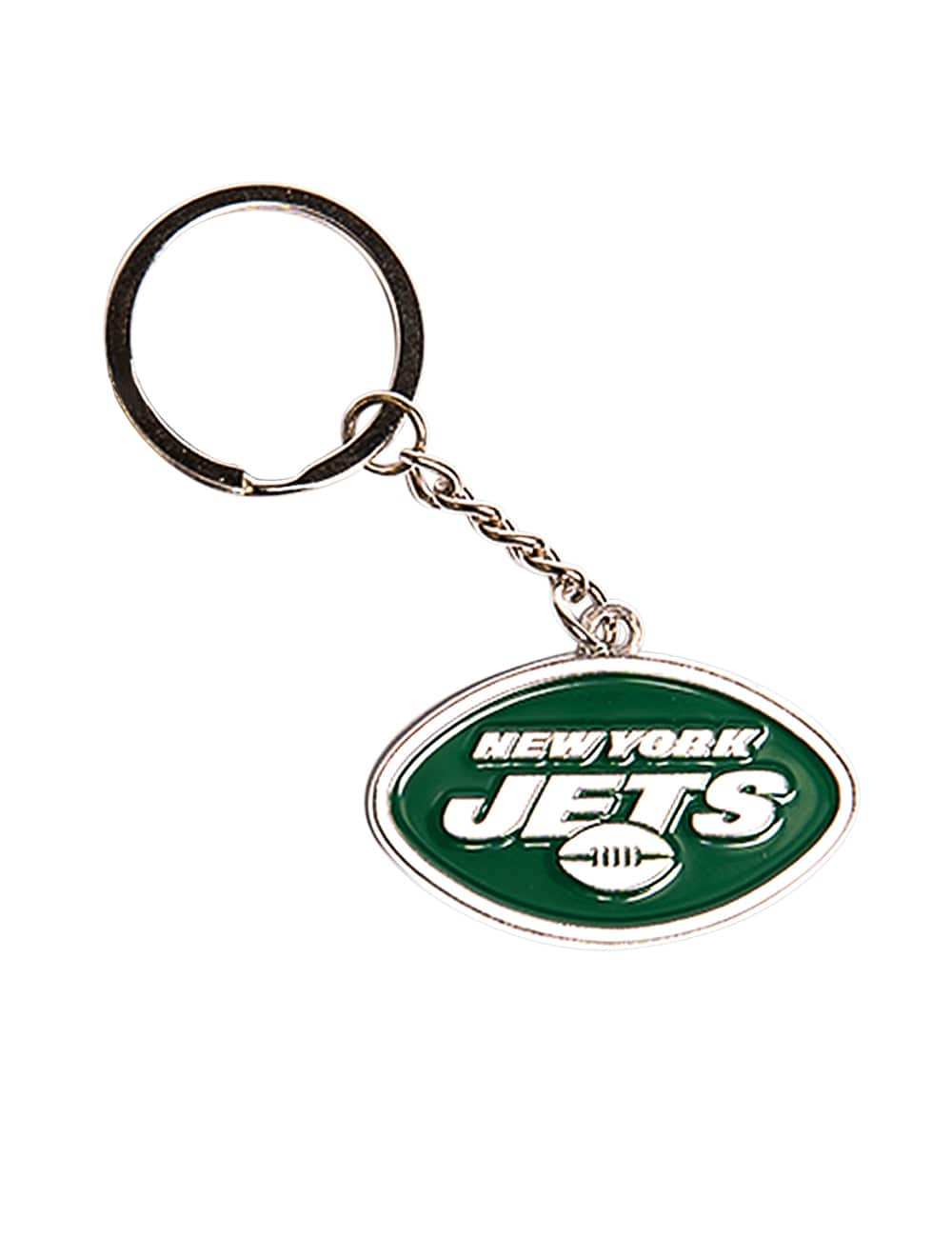 NFL Branded Accessories New York Jets NFL Team Logo Steel Keyring