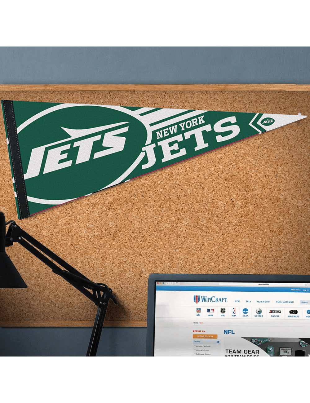 Wincraft Accessories New York Jets Wincraft NFL Team Premium 12" x 30" Pennant