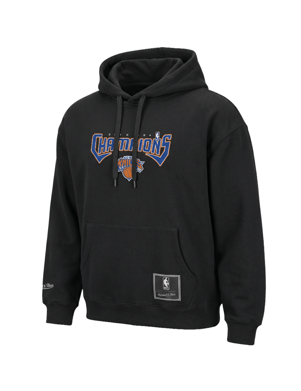 Mitchell And Ness Jumpers New York Knicks Mitchell & Ness NBA 26 Champs Box Fit Hoodie Jumper - Washed Black