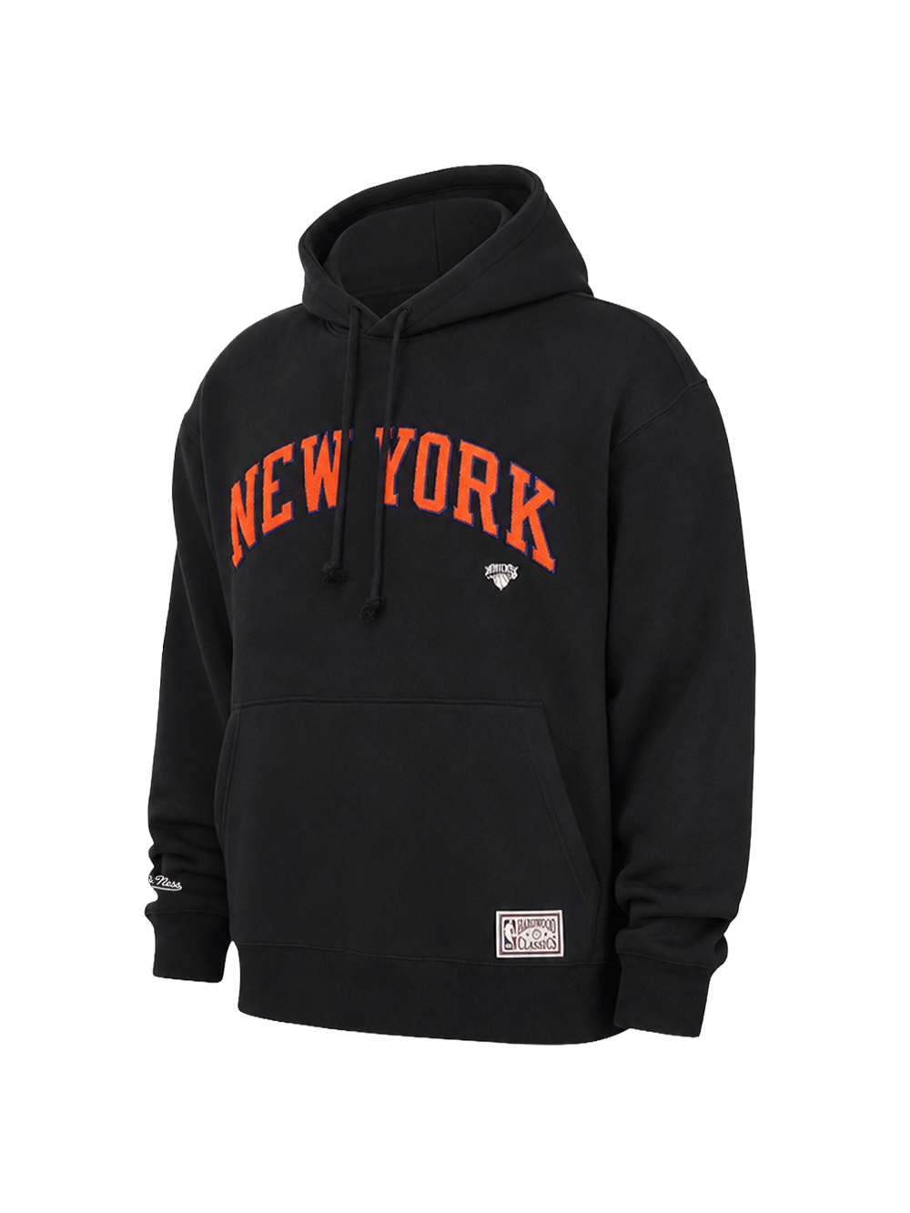 Mitchell And Ness Jumpers New York Knicks Mitchell & Ness NBA Big Apple Hoodie Jumper - Black