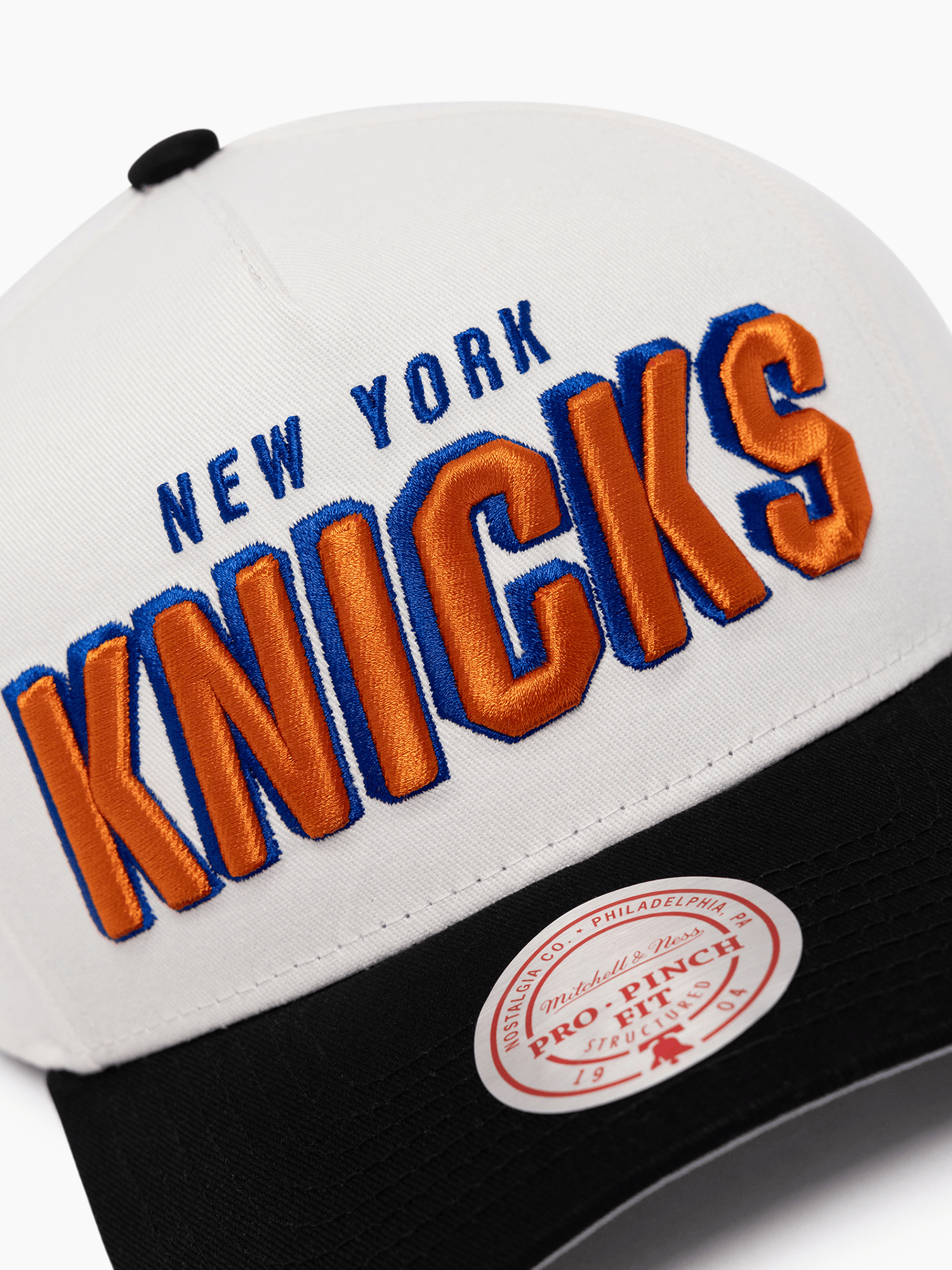 Mitchell And Ness Caps New York Knicks Mitchell & Ness NBA HWC Draft Day Pro Pinch Snapback Hat