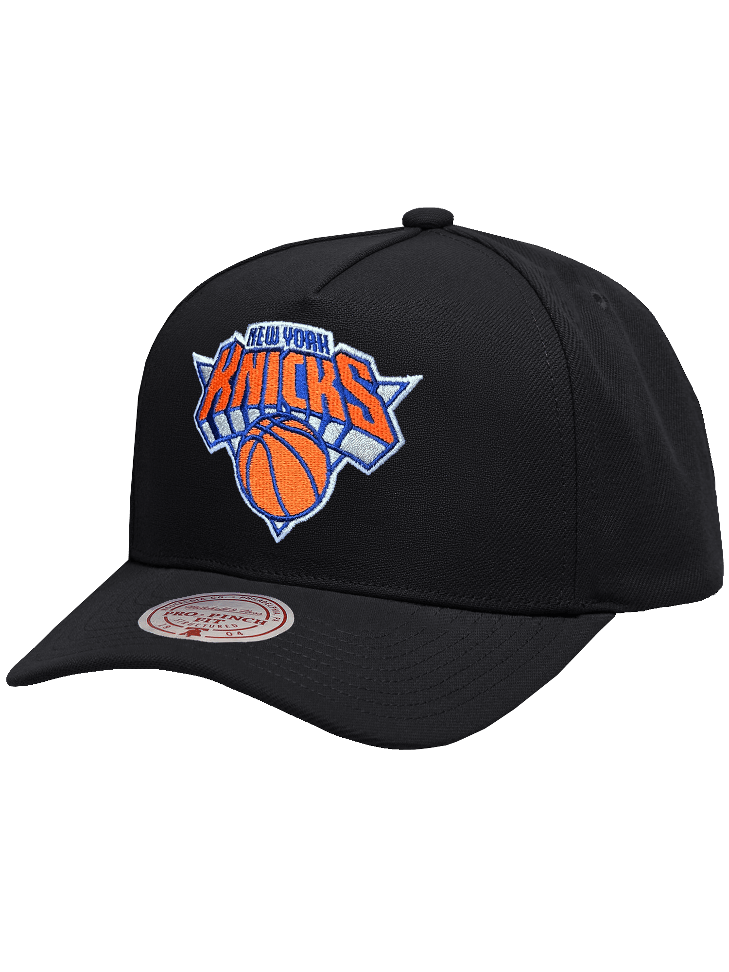Mitchell And Ness Caps New York Knicks Mitchell & Ness NBA HWC Pro Pinch Snapback Hat - Black