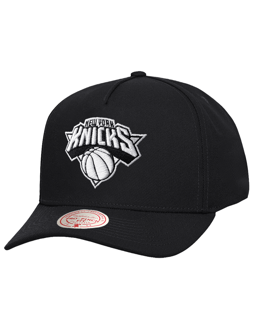 Mitchell And Ness Caps OSFM New York Knicks Mitchell & Ness NBA Monochrome Pro Pinch Snapback Hat - Black